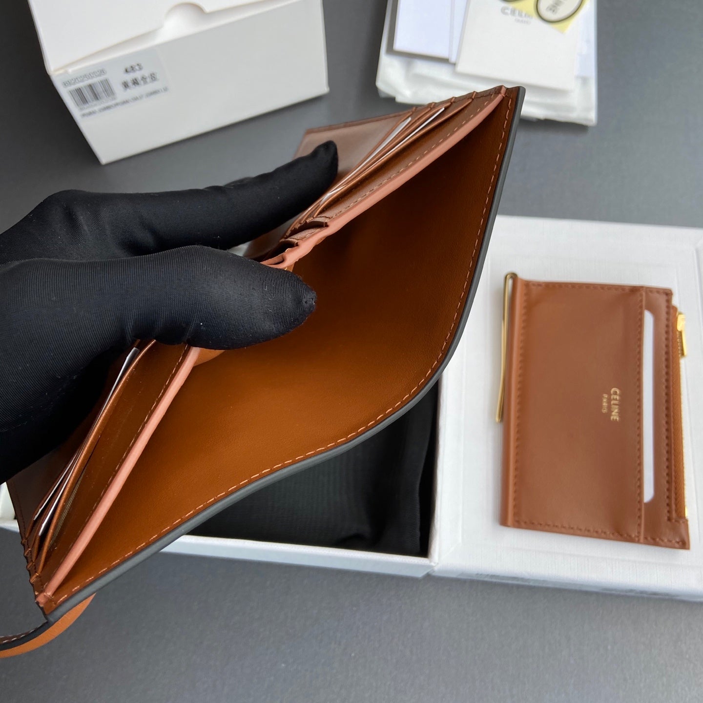 Celine 16 Wallet with Coin Purse in Satinated Calfskin