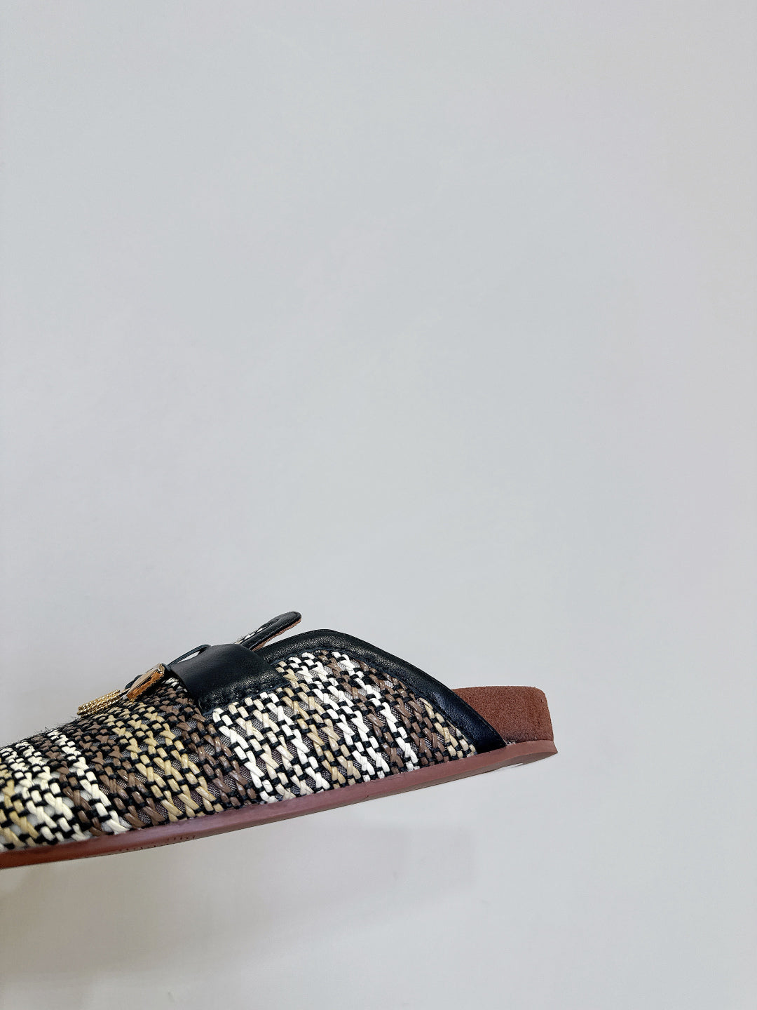 Loro Piana Raffia Tweed Elegance Slides