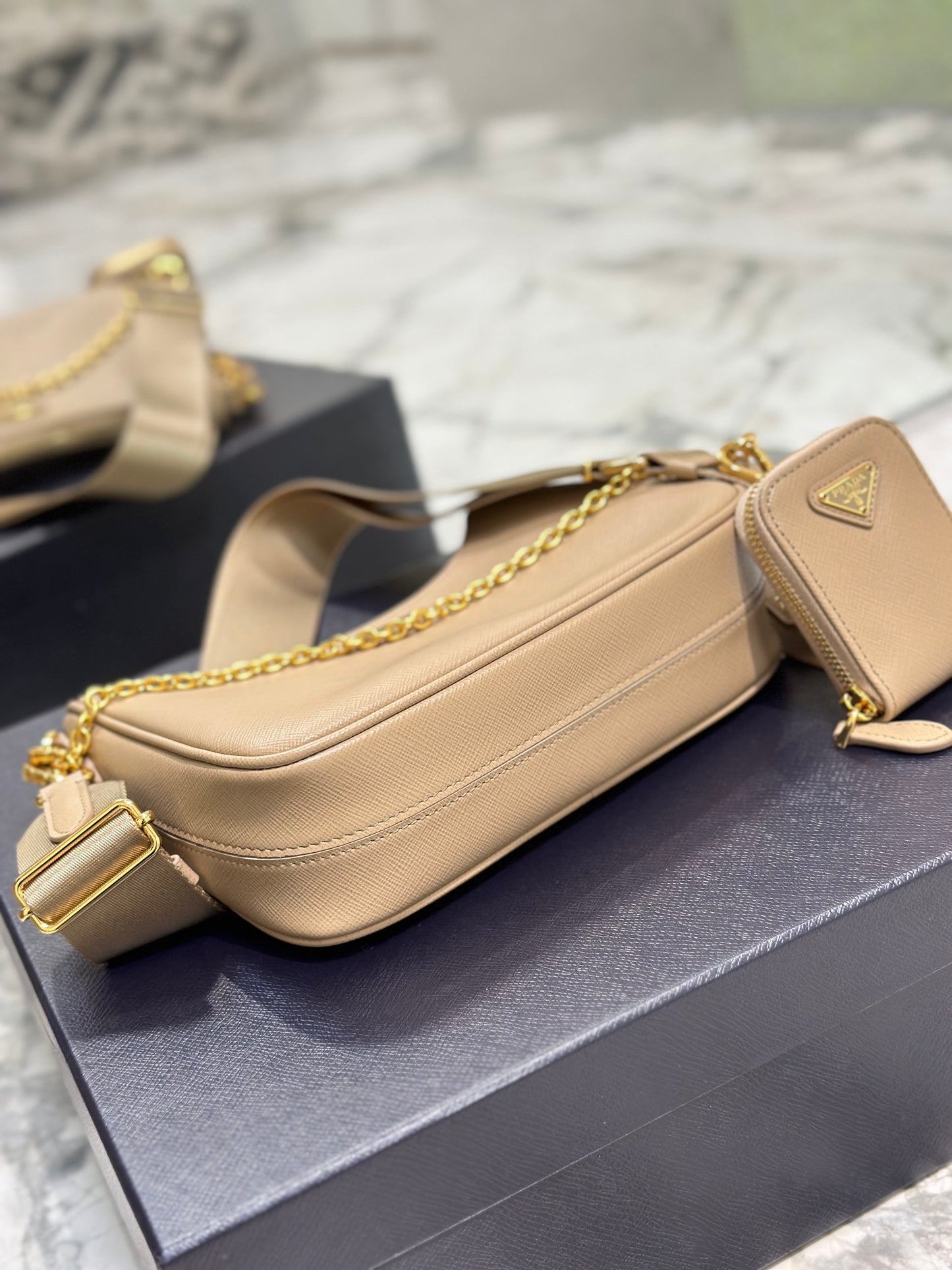 Prada Timeless Ardesia Saffiano Luxe Bag