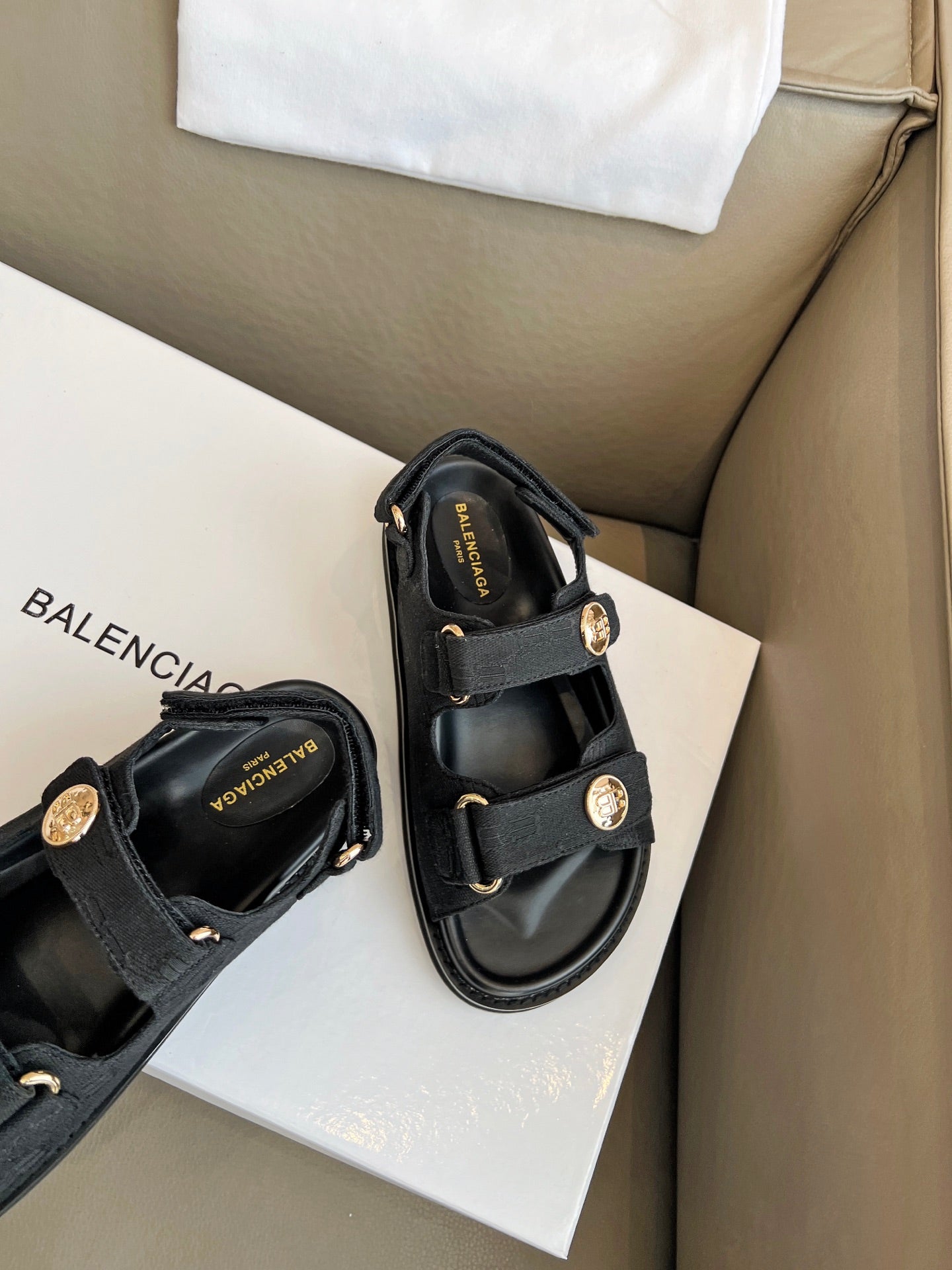 Balenciaga Chunky Luxe Slide-In Slippers
