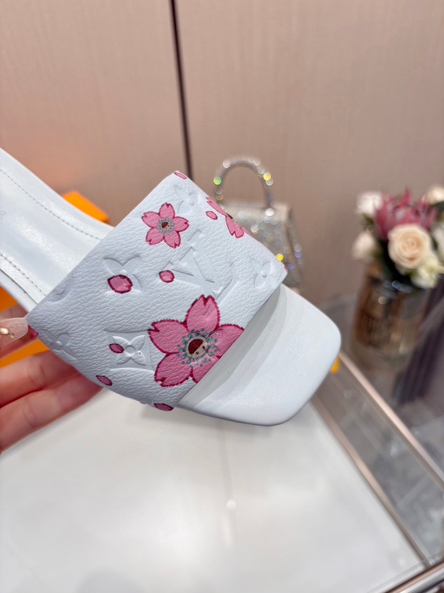 Louis Vuitton Swarovski Sparkle Glass Sandals