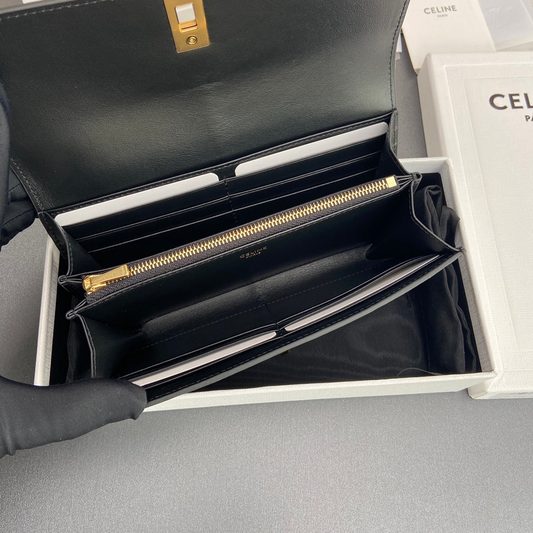 Celine Large Wallet 16 in Satinated Calfskin