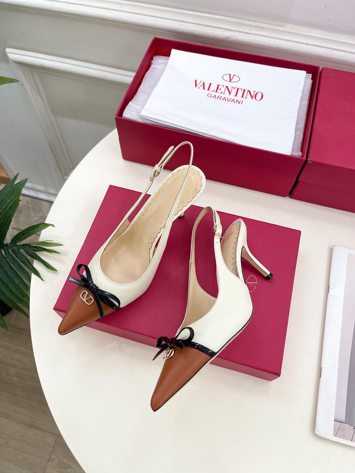 Valentino Crystal Elegance Satin Platforms