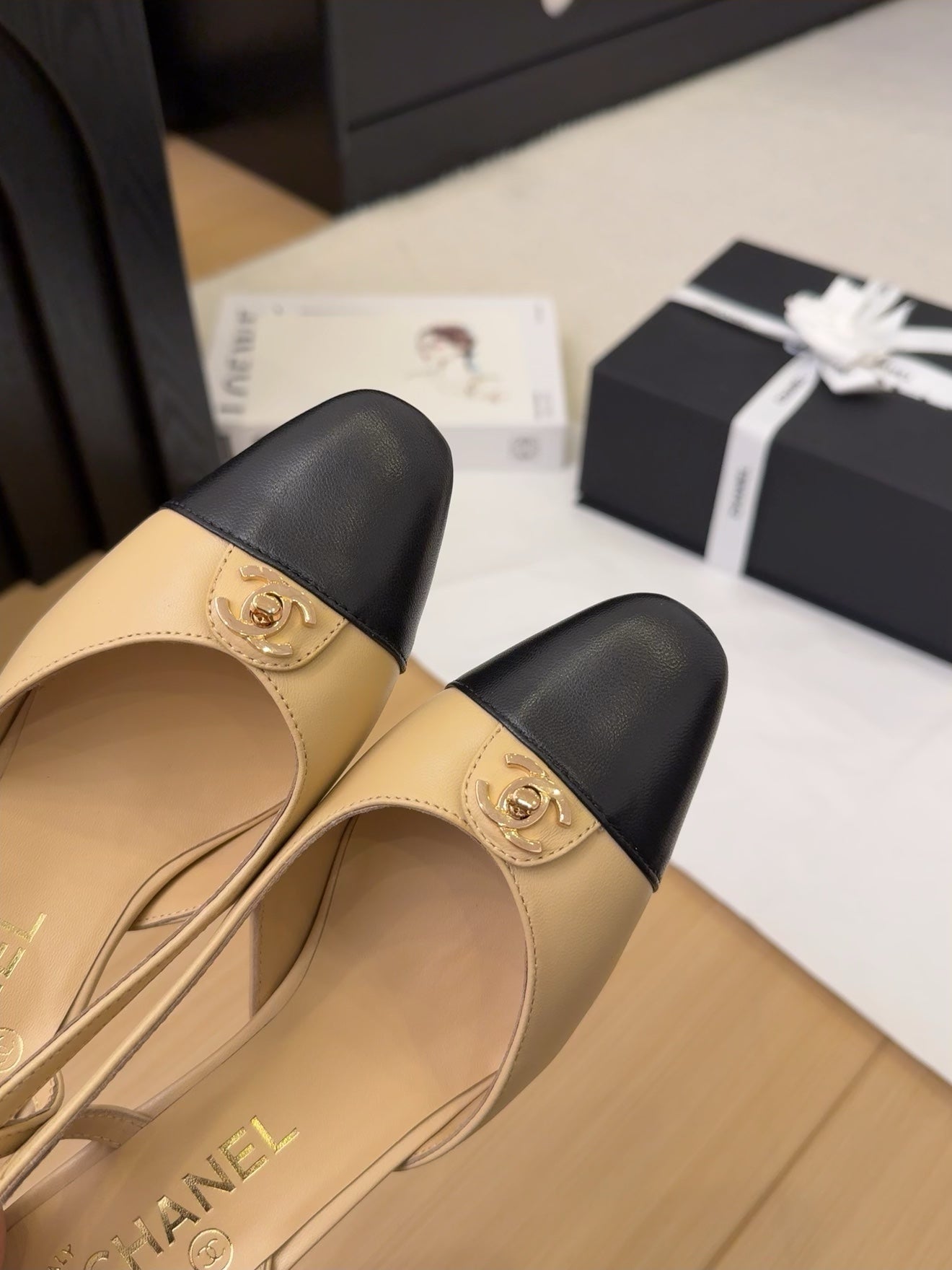 Chanel Timeless PVC Logo Slides