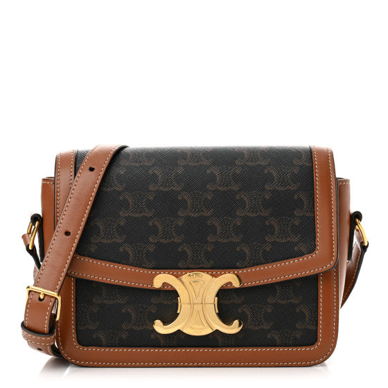 Celine Teen Triomphe Canvas and Calfskin Bag