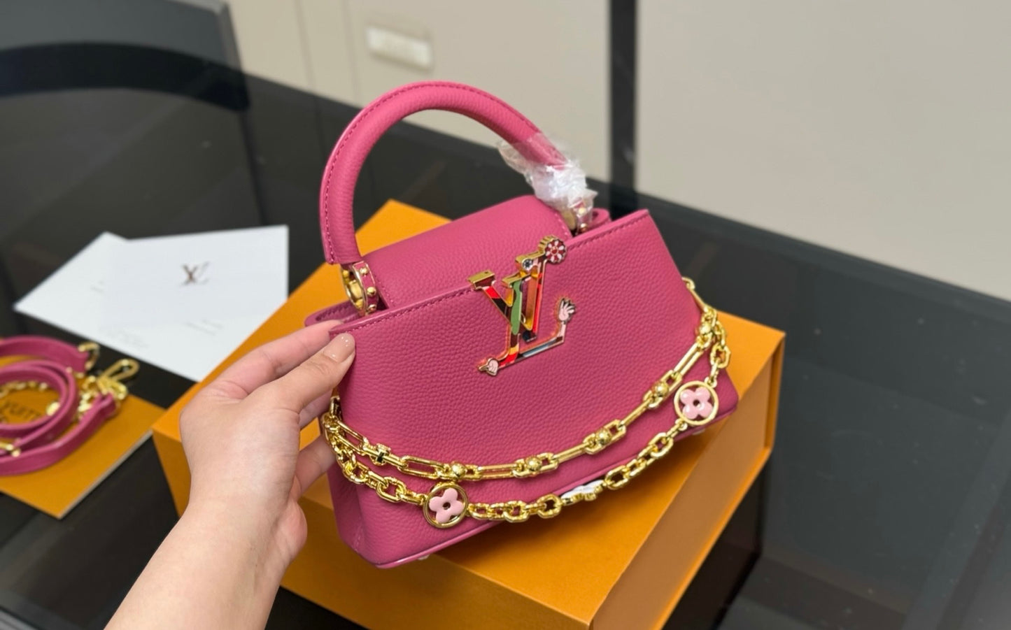 LV Capucines Mini – Charm Chain Edition
