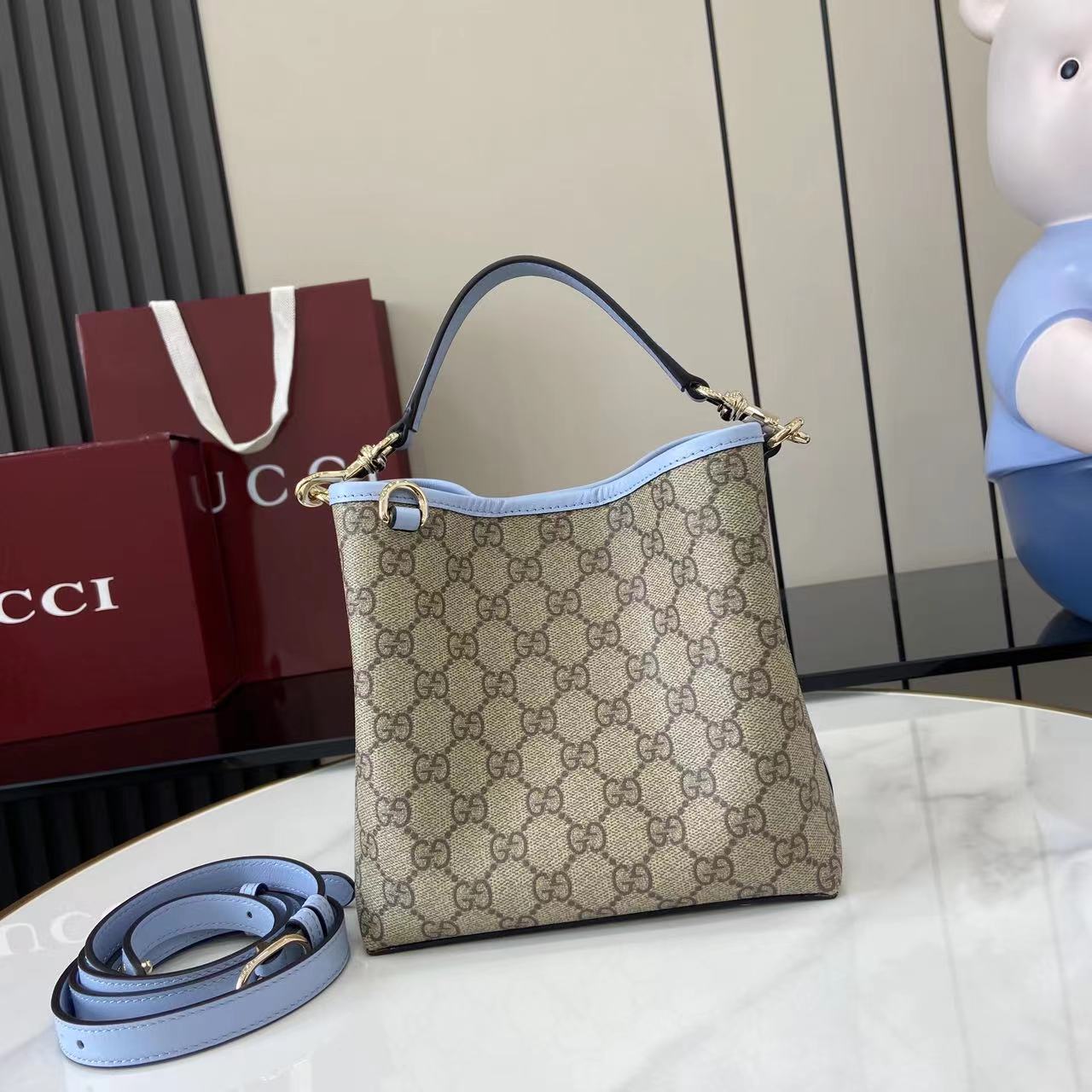 Gucci Small Bucket Bag with GG Emblem