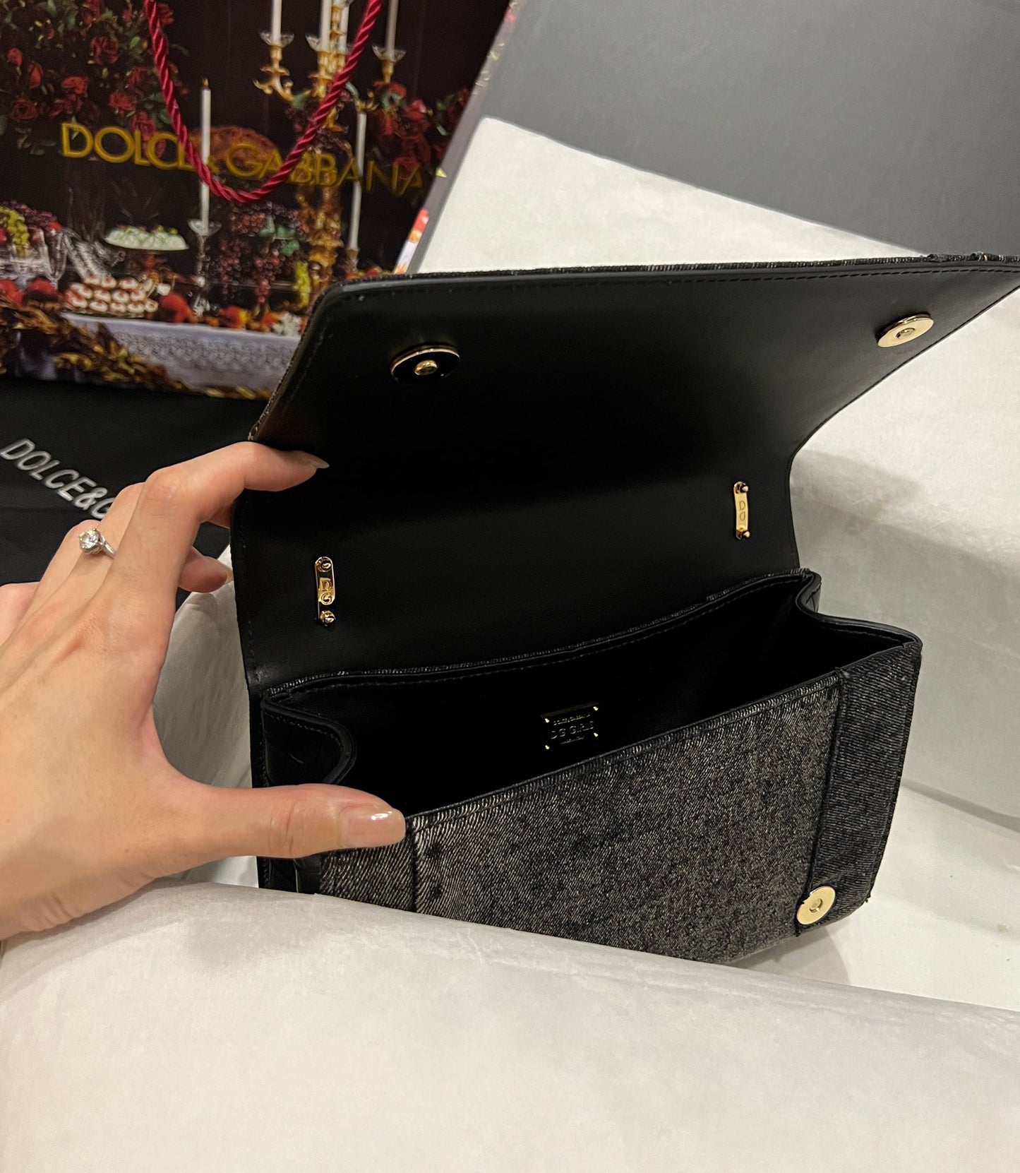 Dolce & Gabbana Thom Browne  Mrs. Thom Leather Shoulder Bag | Black | FARFETCH IL