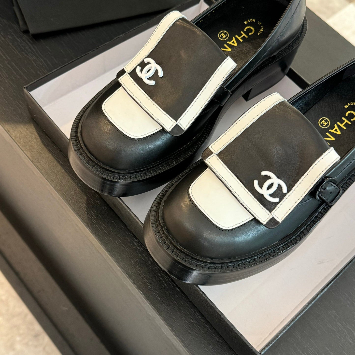 Chanel Timeless Elegance Calfskin Loafers