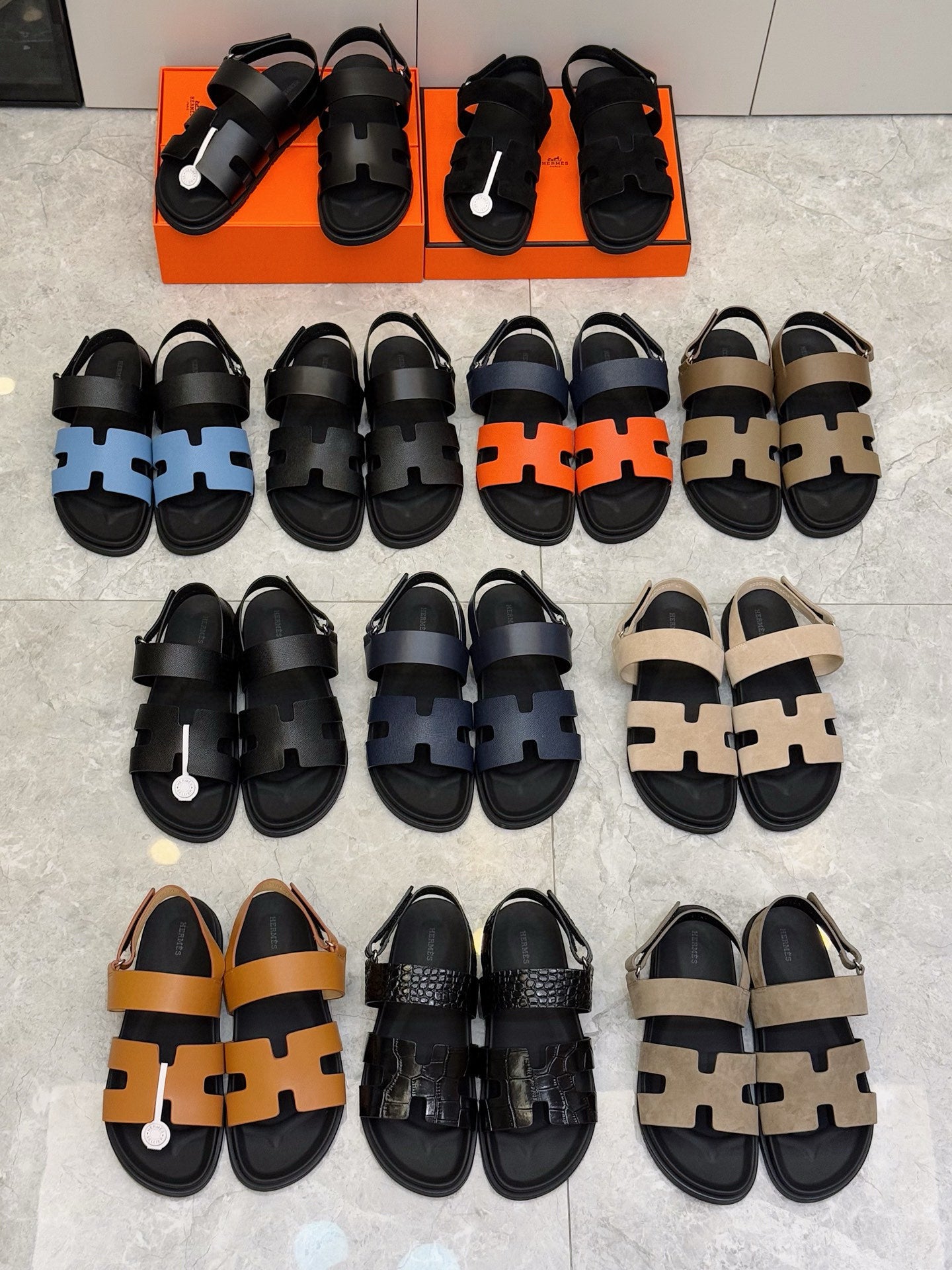 Hermes Timeless Goatskin Genius sandal