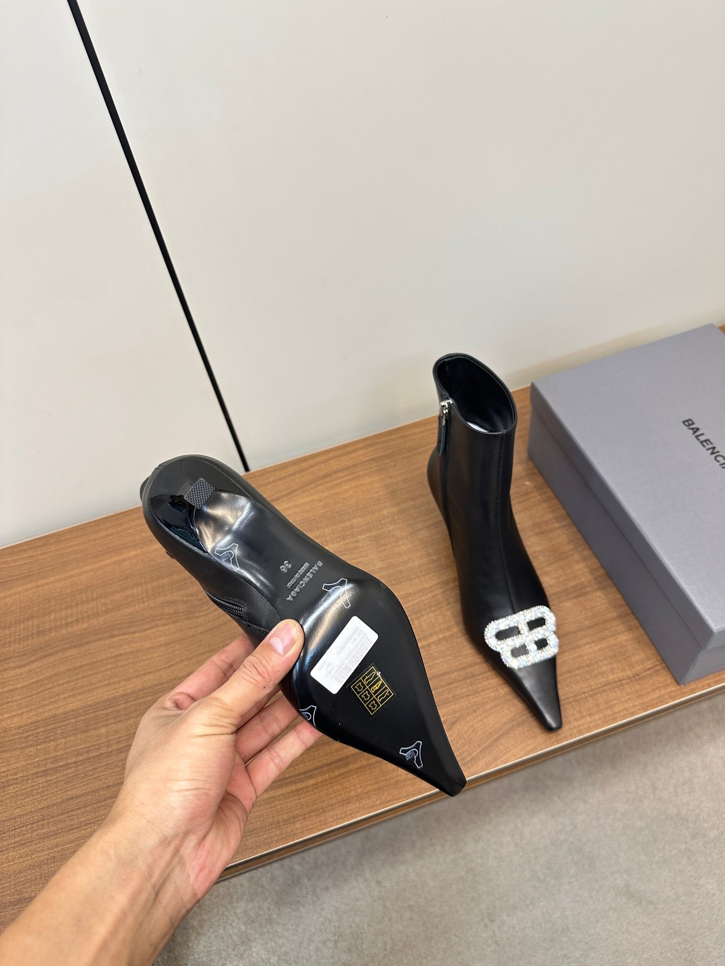 Balenciaga Sculpted Elegance Ankle Boots