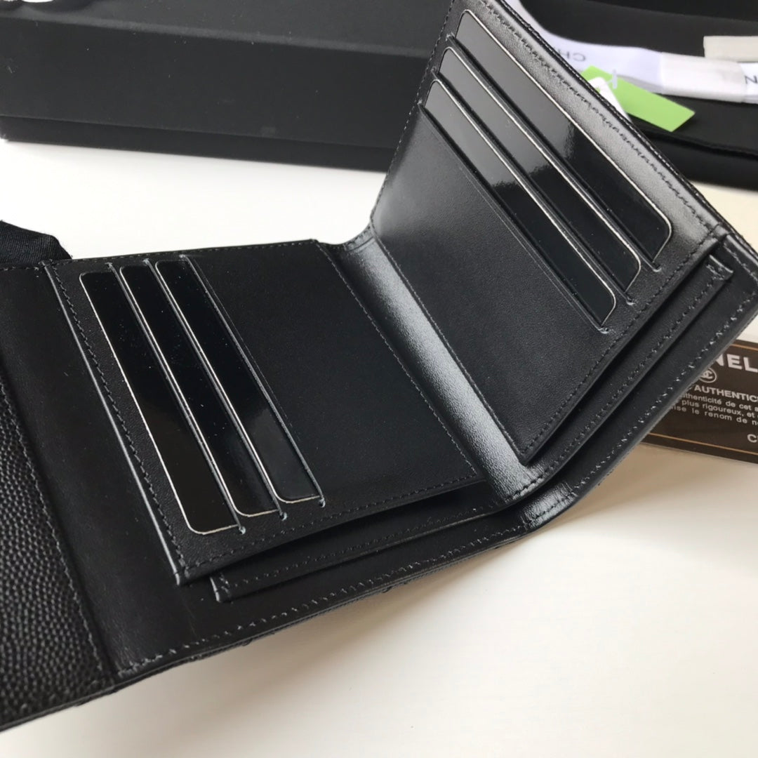 Chanel Elegant Leather Bifold Wallet