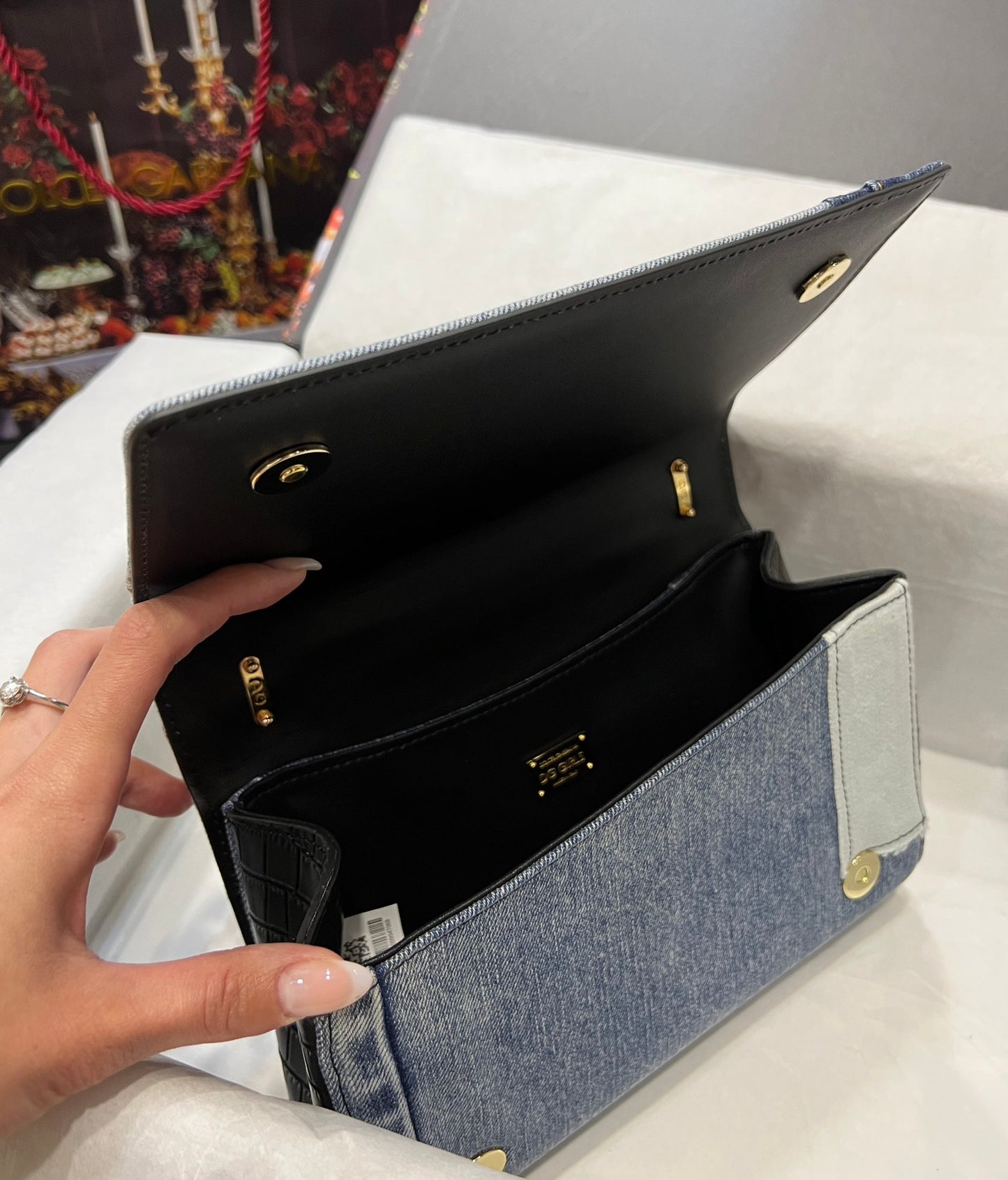 Dolce & Gabbana Thom Browne  Mrs. Thom Leather Shoulder Bag | Black | FARFETCH IL