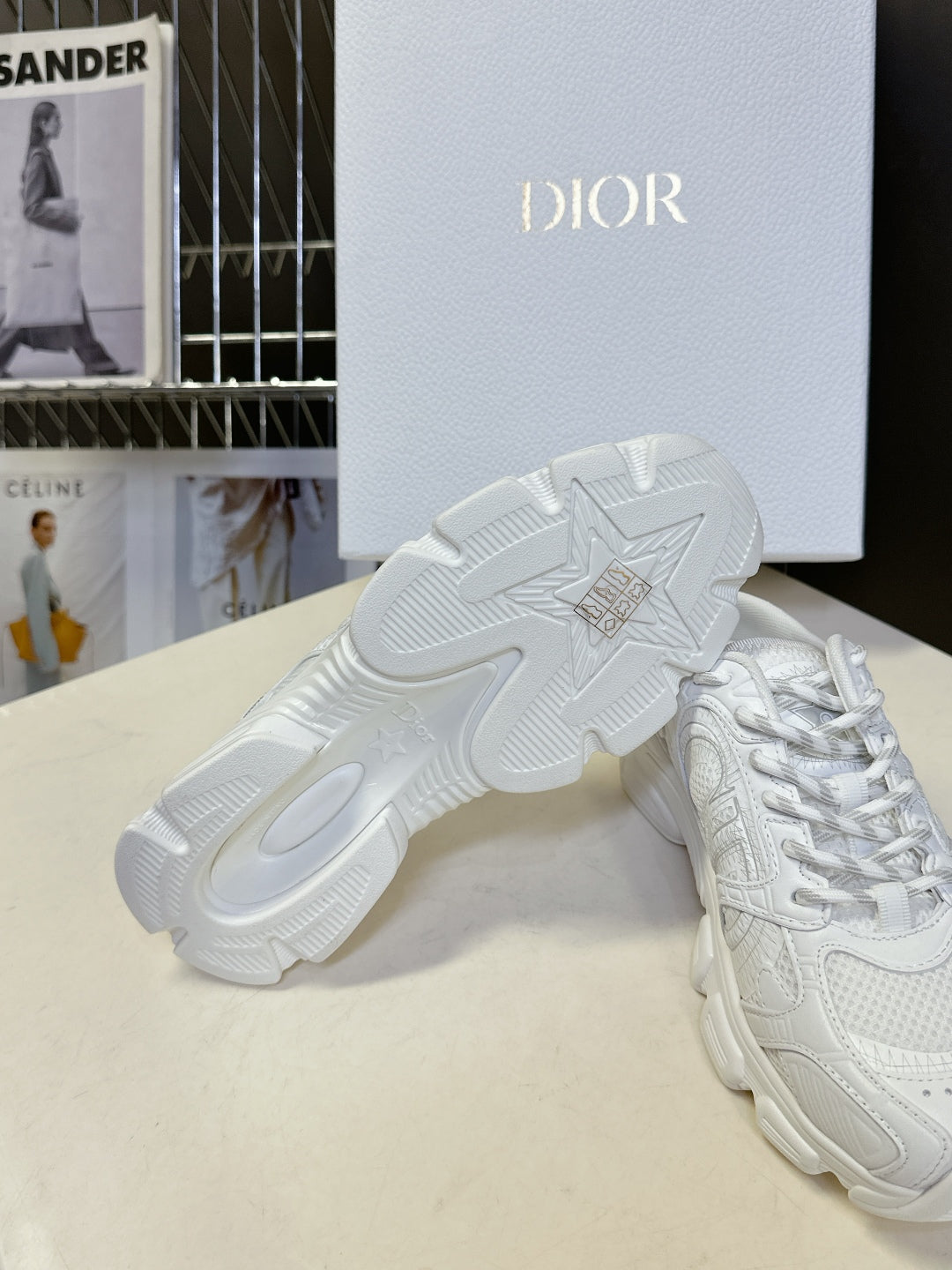 Dior Stuart Weitzman Mila Lift Pearl Leather Loafers | White | FARFETCH BH