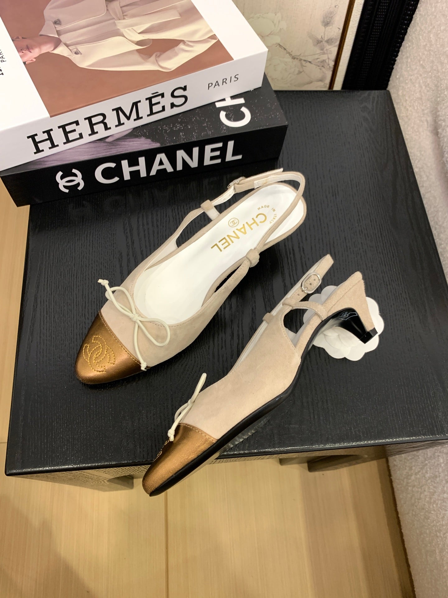 Chanel Elegant Slingback Ballet Flats