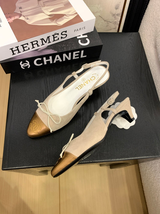 Chanel Elegant Slingback Ballet Flats