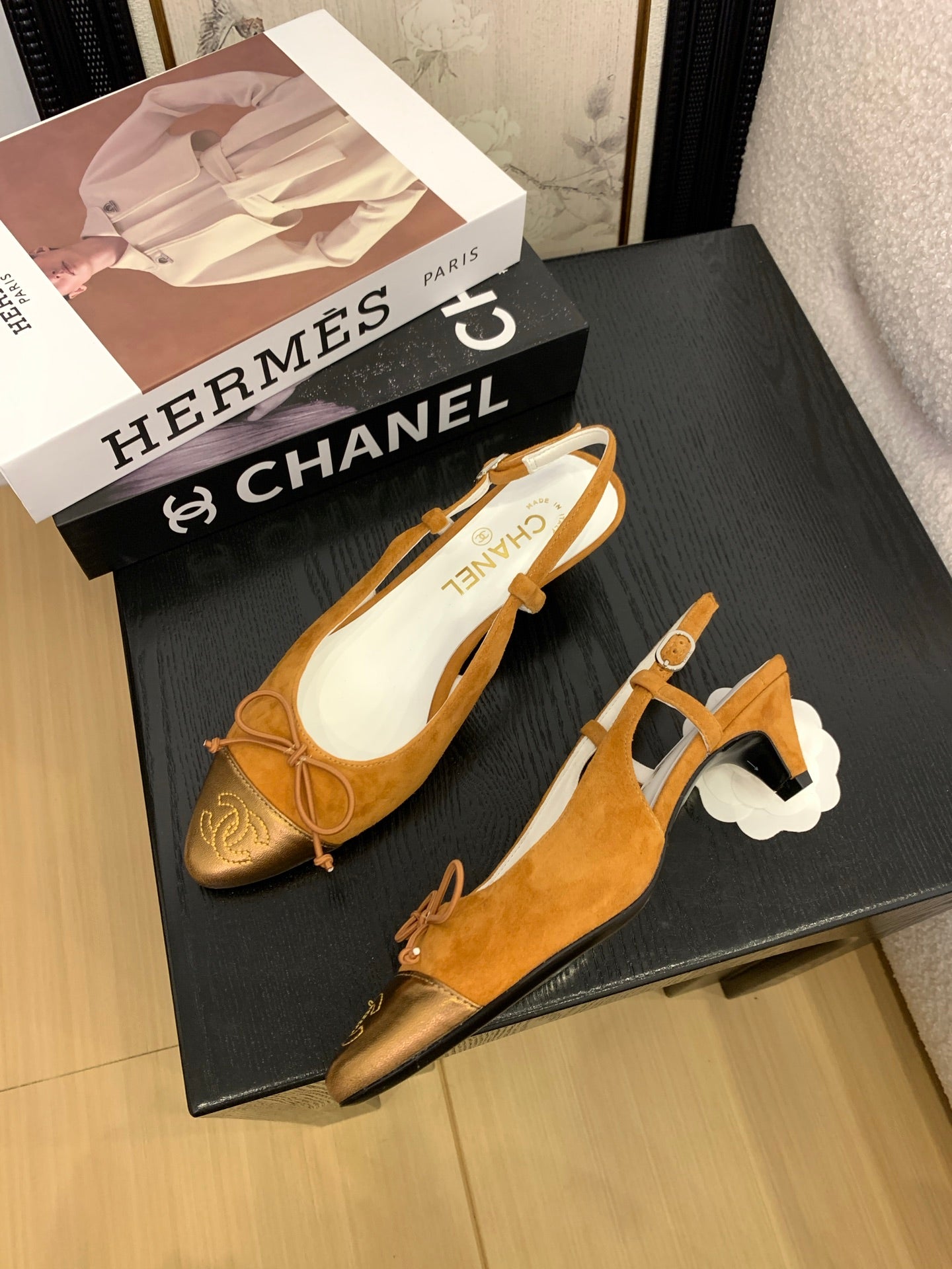 Chanel Elegant Slingback Ballet Flats