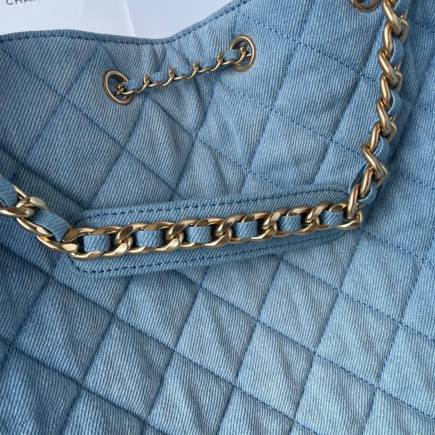 Chanel Quilted Denim Dream Bag