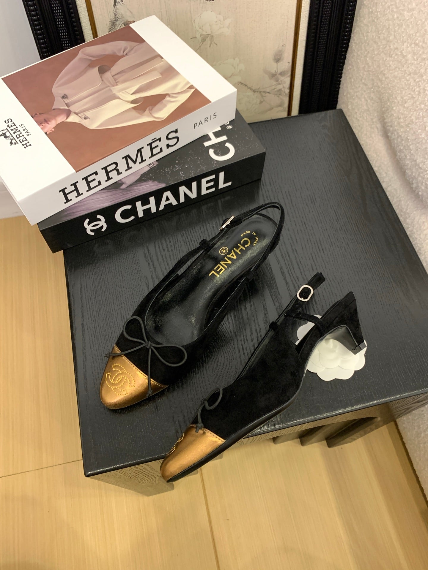 Chanel Elegant Slingback Ballet Flats