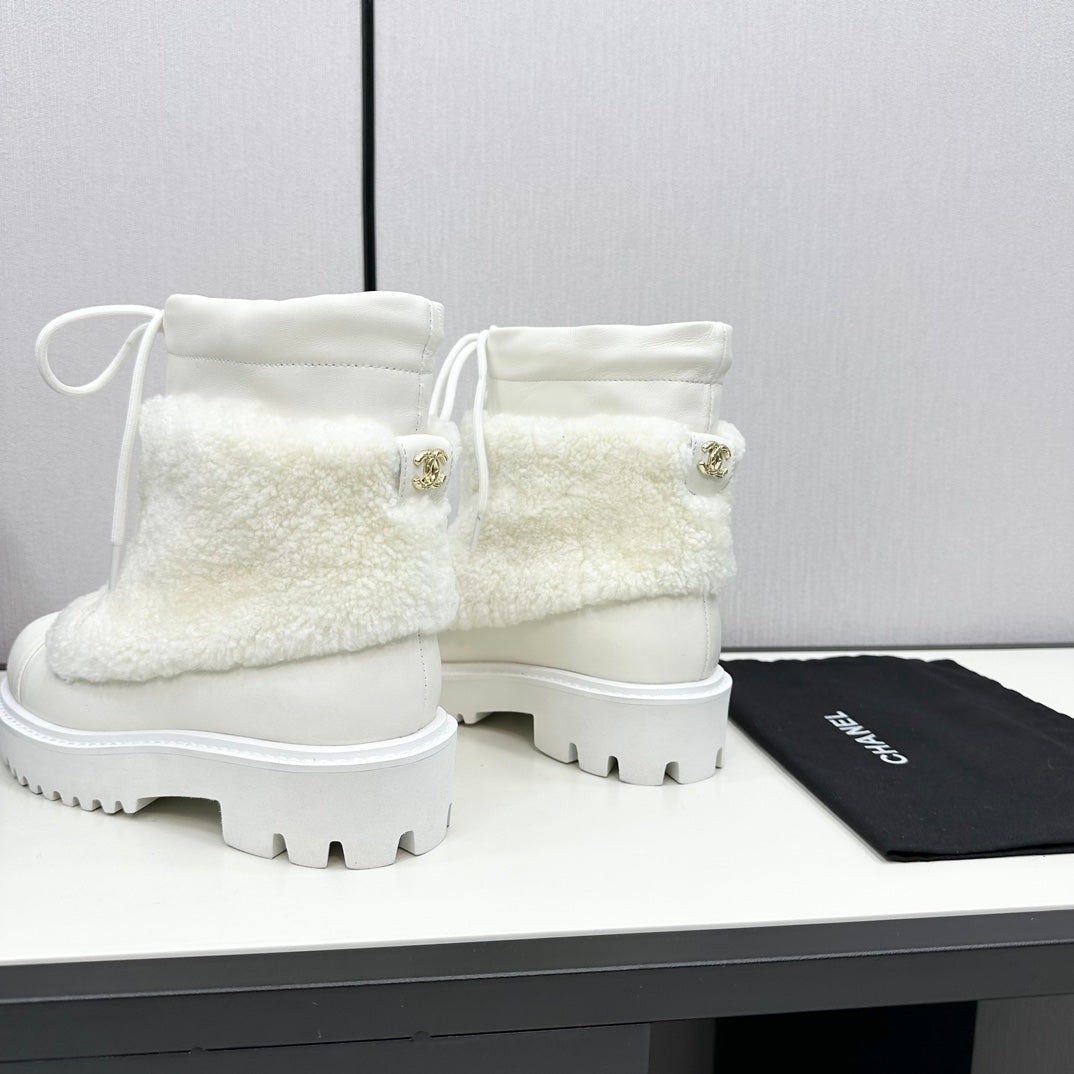 Chanel Plush Shearling Wanderlust Boots