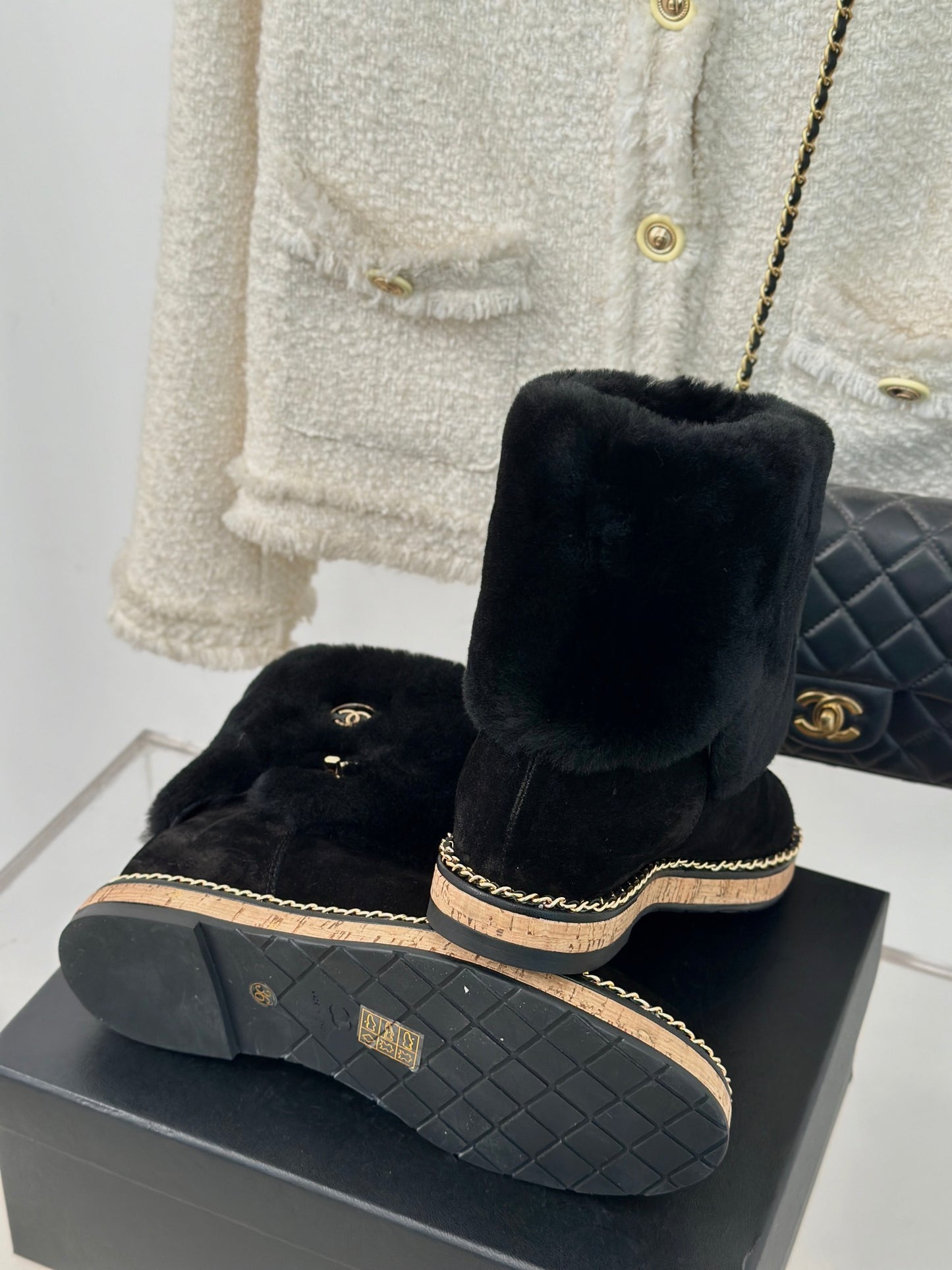 Chanel Timeless Fur-Lined Elegance Boots