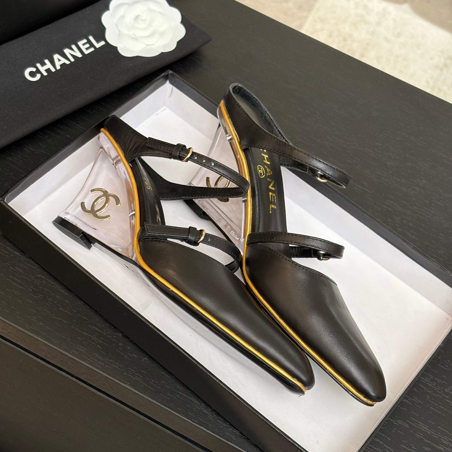 Chanel Elegance Elevated Leather Heels