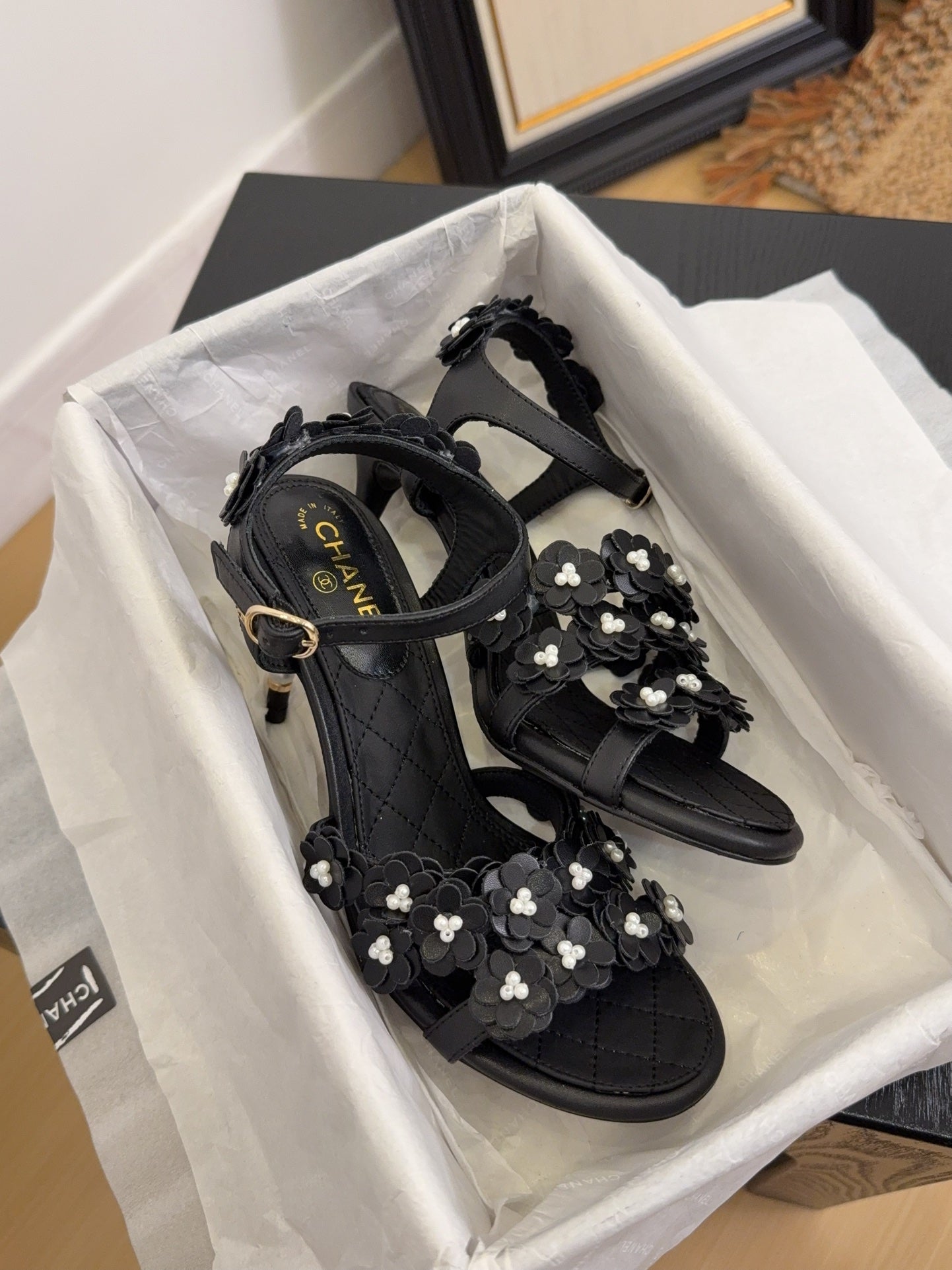 Chanel Chic Signature Heeled Sandals