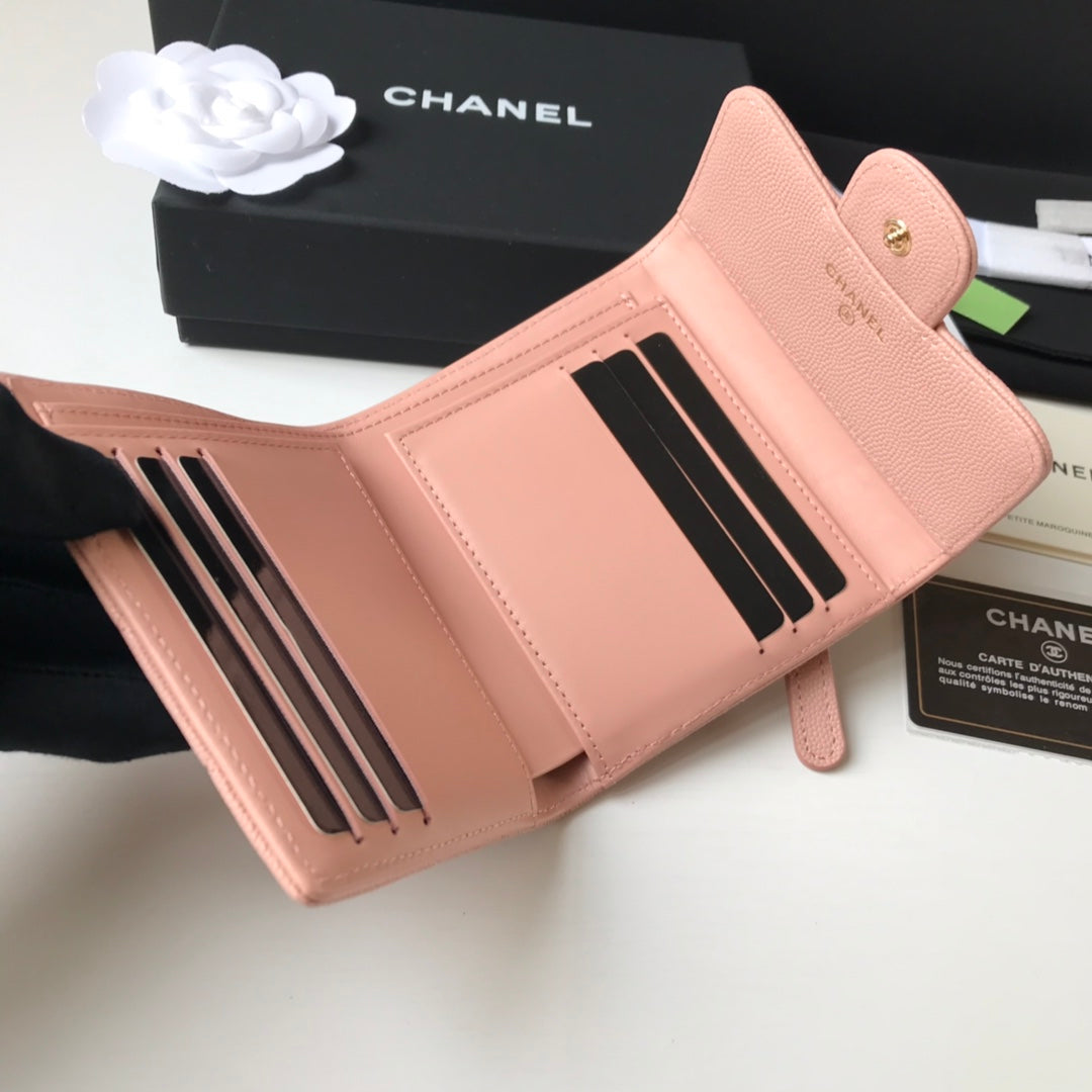 Chanel Elegant Leather Bifold Wallet