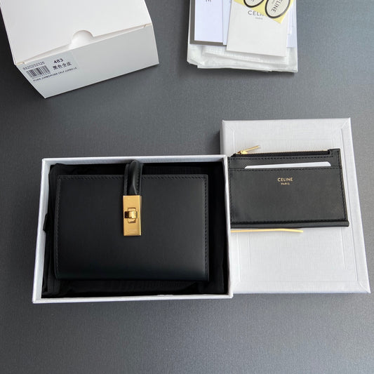 Celine 16 Wallet with Coin Purse in Satinated Calfskin