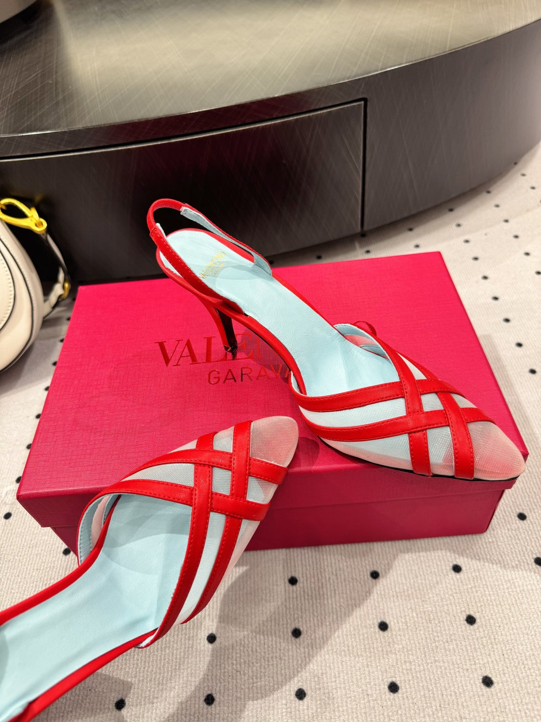 Valentino Rouge Éclat Slingback Heels