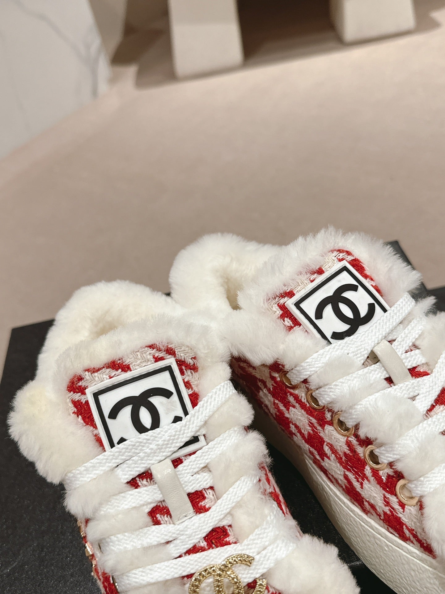 Chanel Elegant Terry Slide Slippers