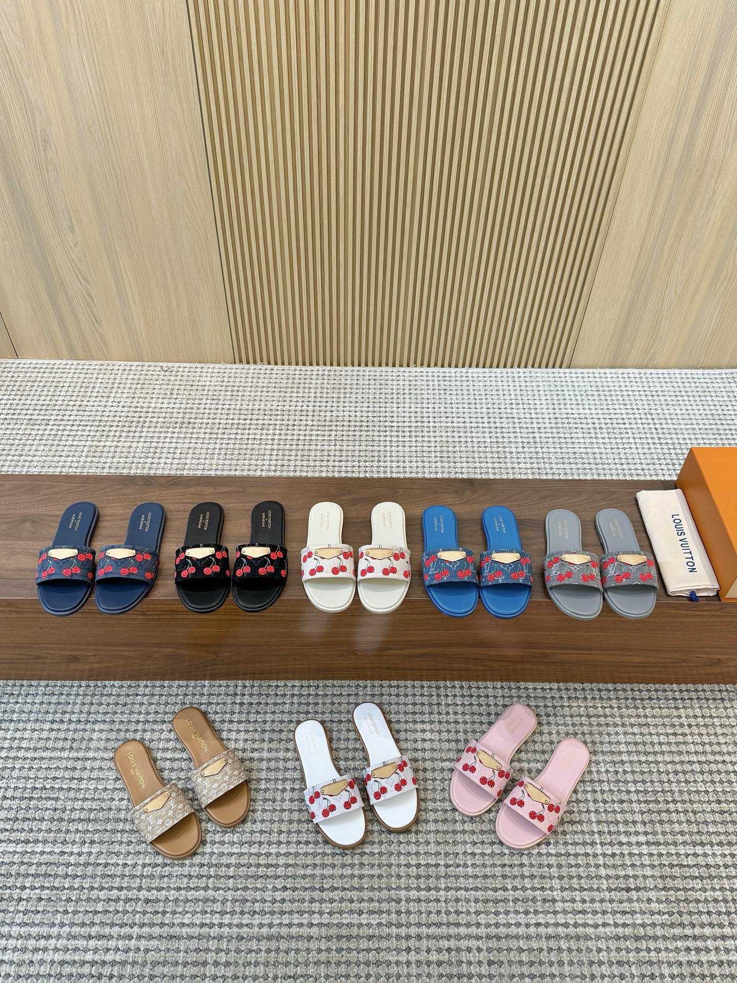 Louis Vuitton Elegance Strappy Leather Slides