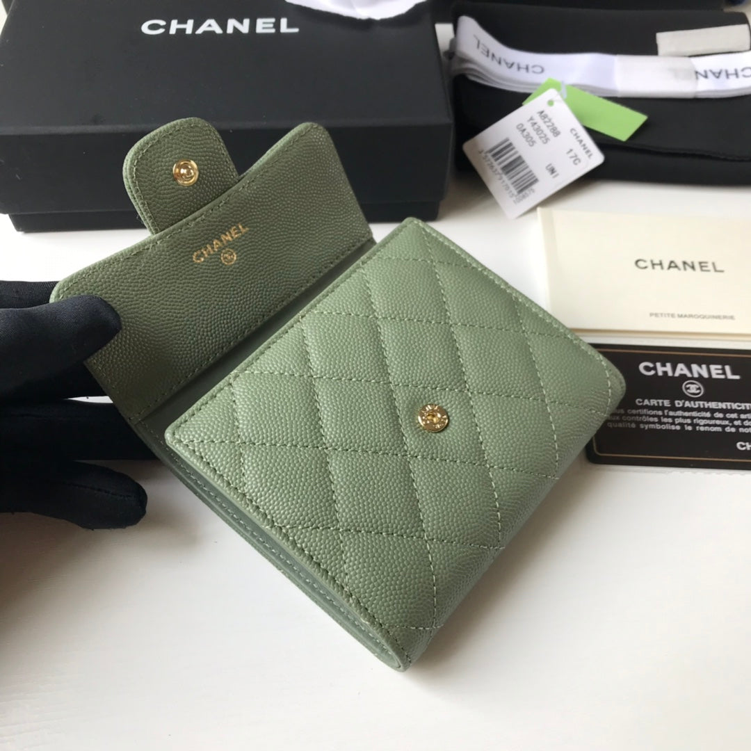 Chanel Elegant Leather Bifold Wallet