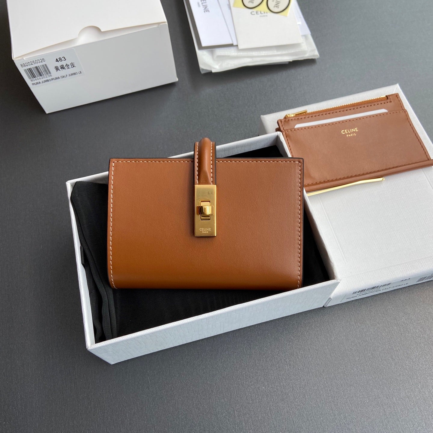 Celine 16 Wallet with Coin Purse in Satinated Calfskin