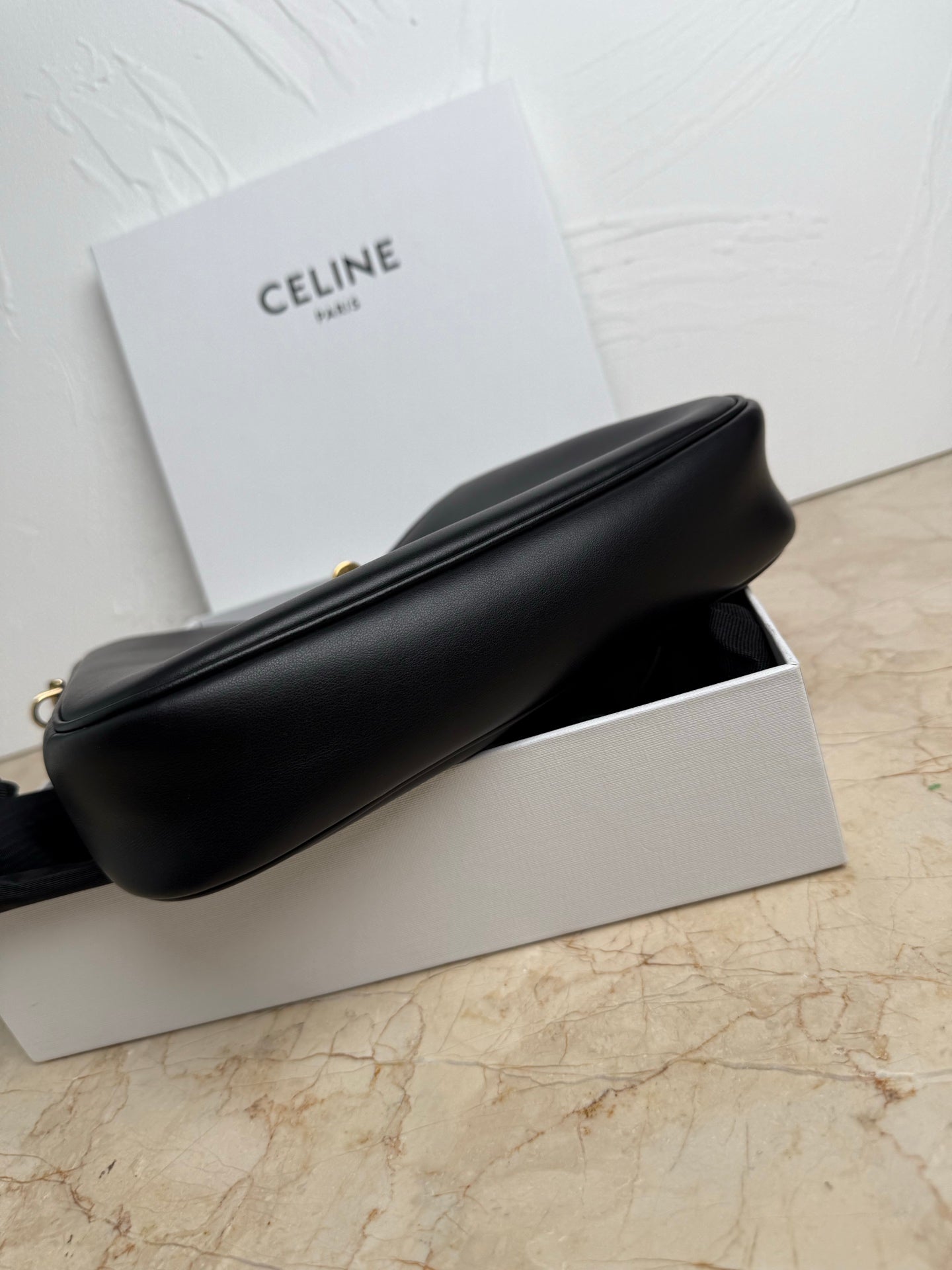 Celine Cabas 16 Bag in Smooth Black Calfskin