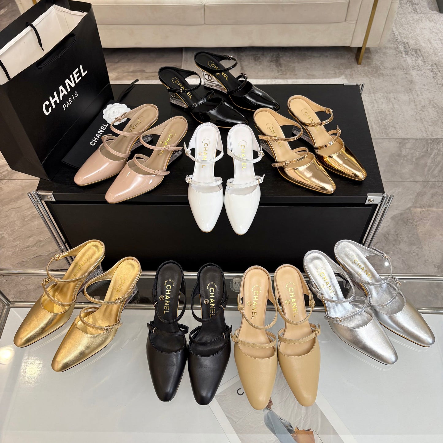 Chanel Elegance Elevated Leather Heels