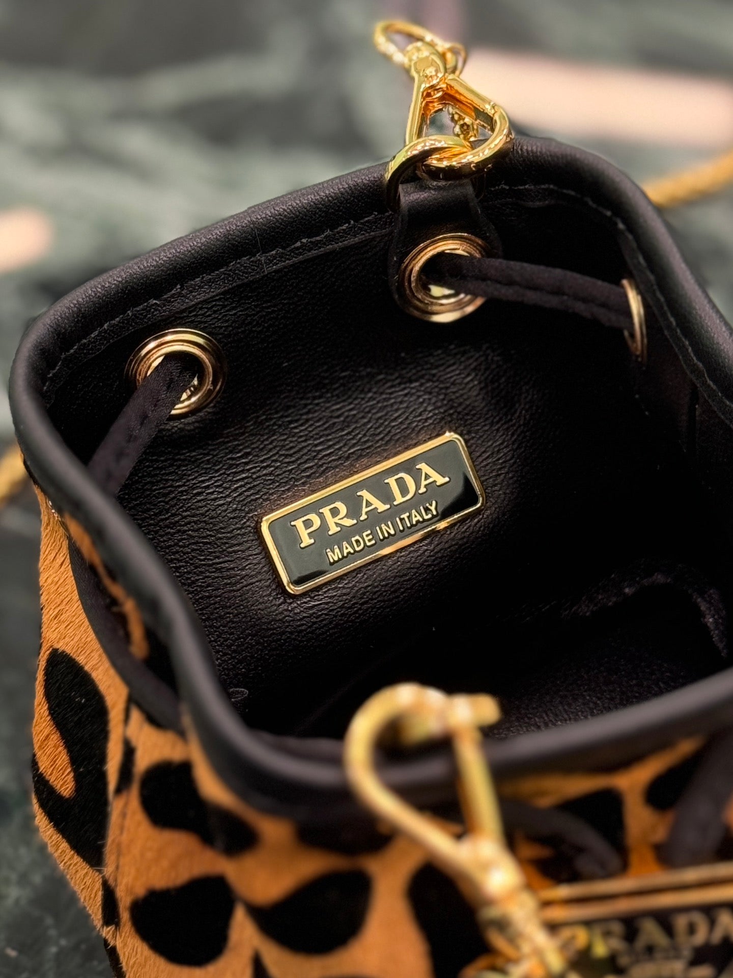 Prada Enameled Elegance Mini Satchel