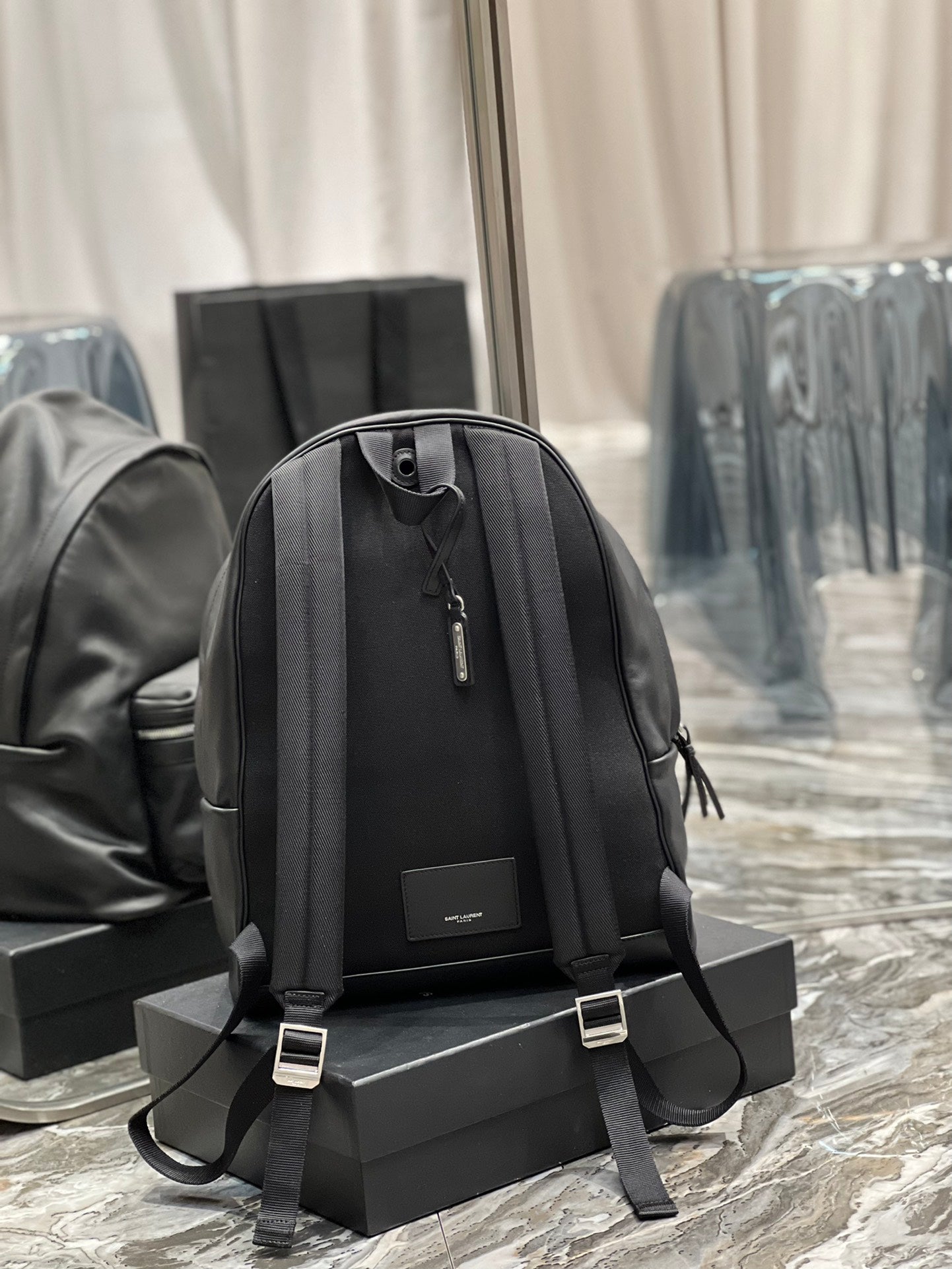 Balenciaga City Chic Canvas Backpack