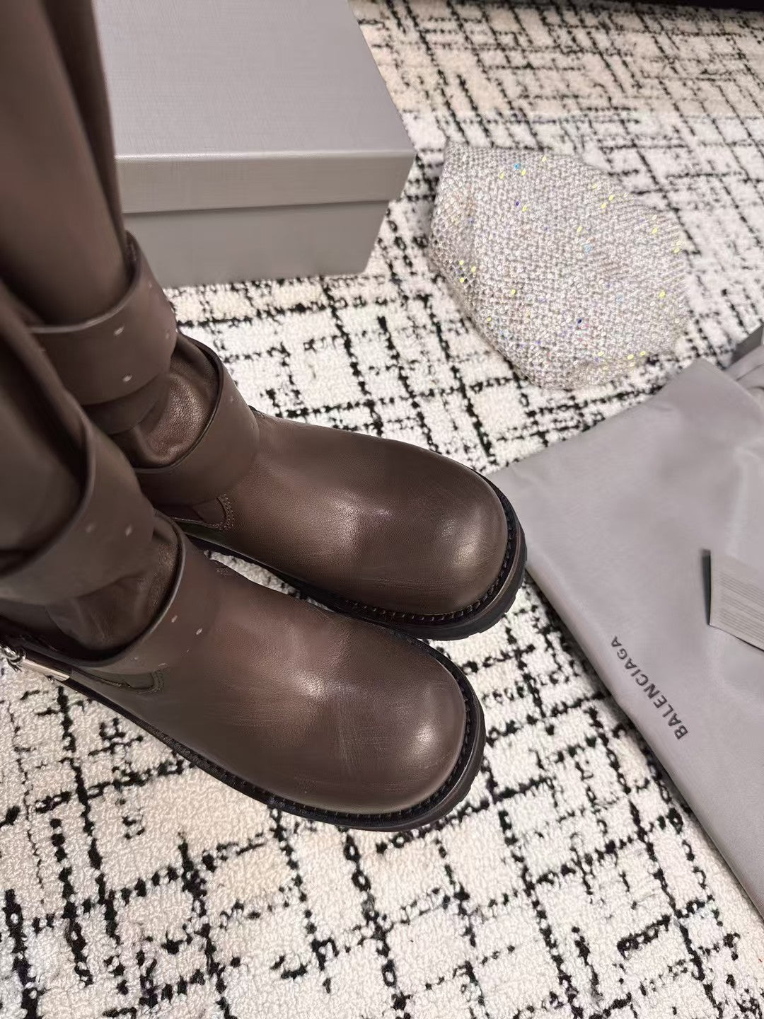 Balenciaga Urban Stroll Biker Boots