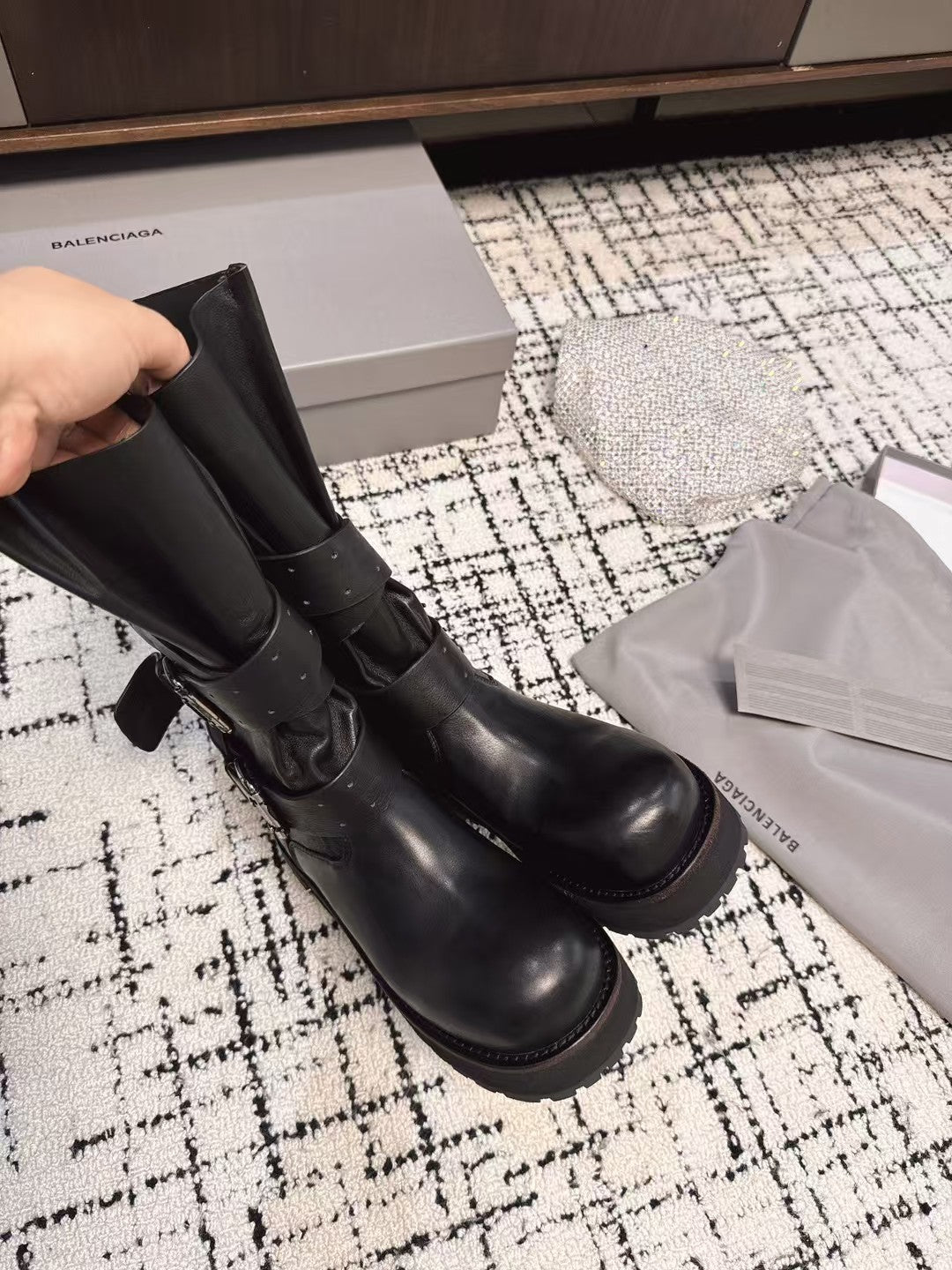 Balenciaga Urban Stroll Biker Boots