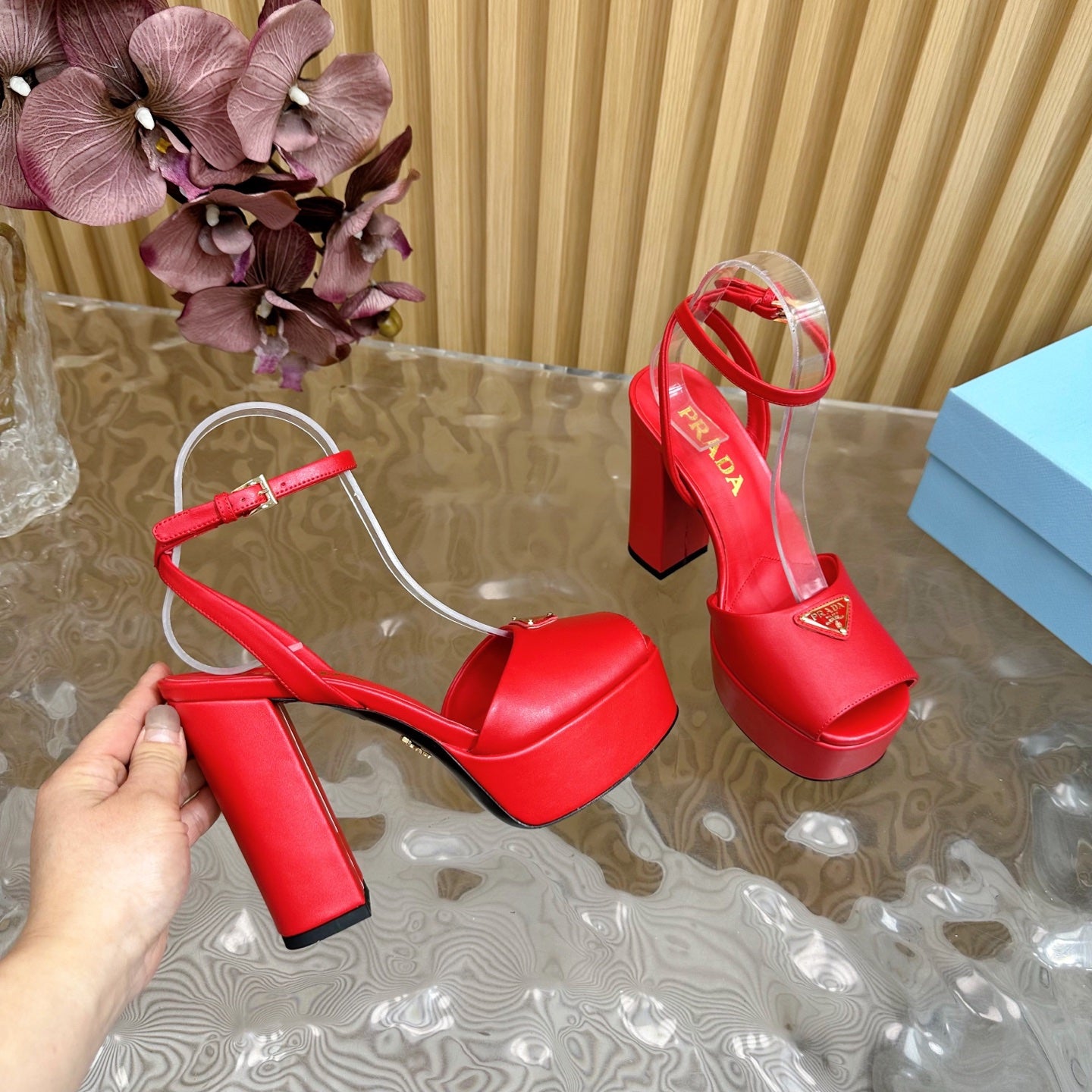 Prada Elegance Buckle Heels