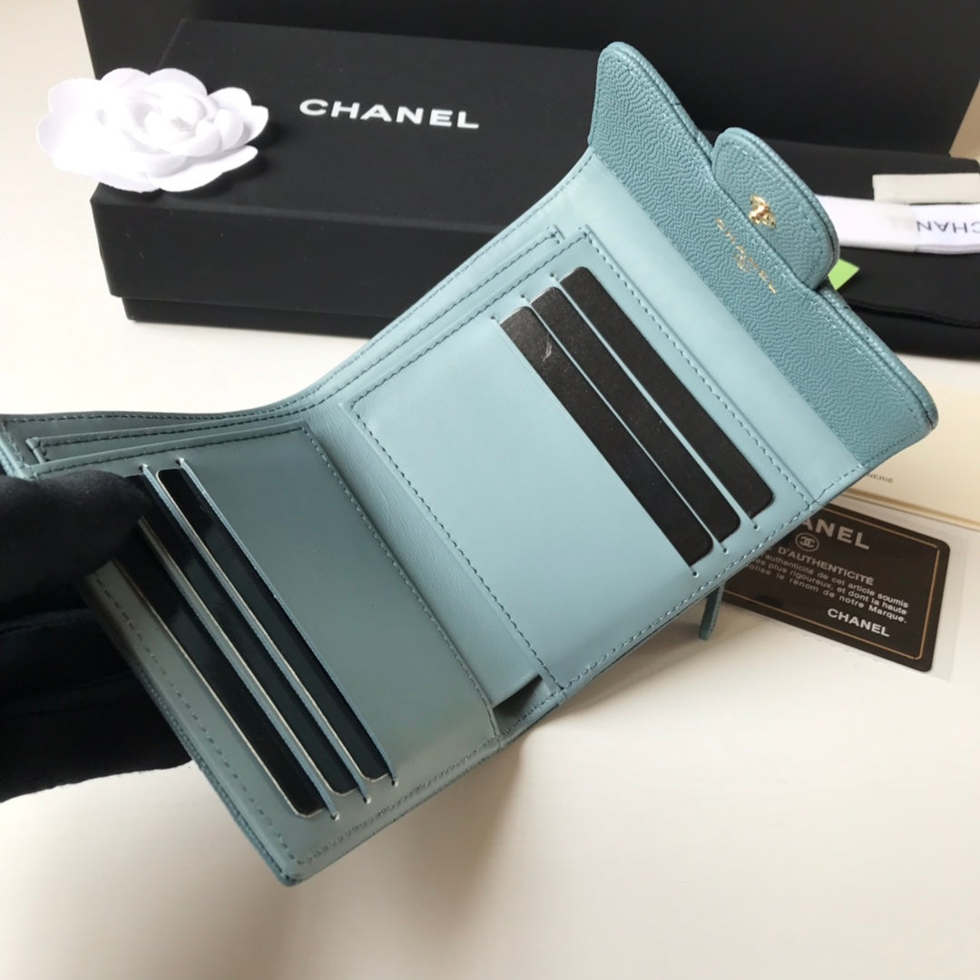 Chanel Elegant Leather Bifold Wallet