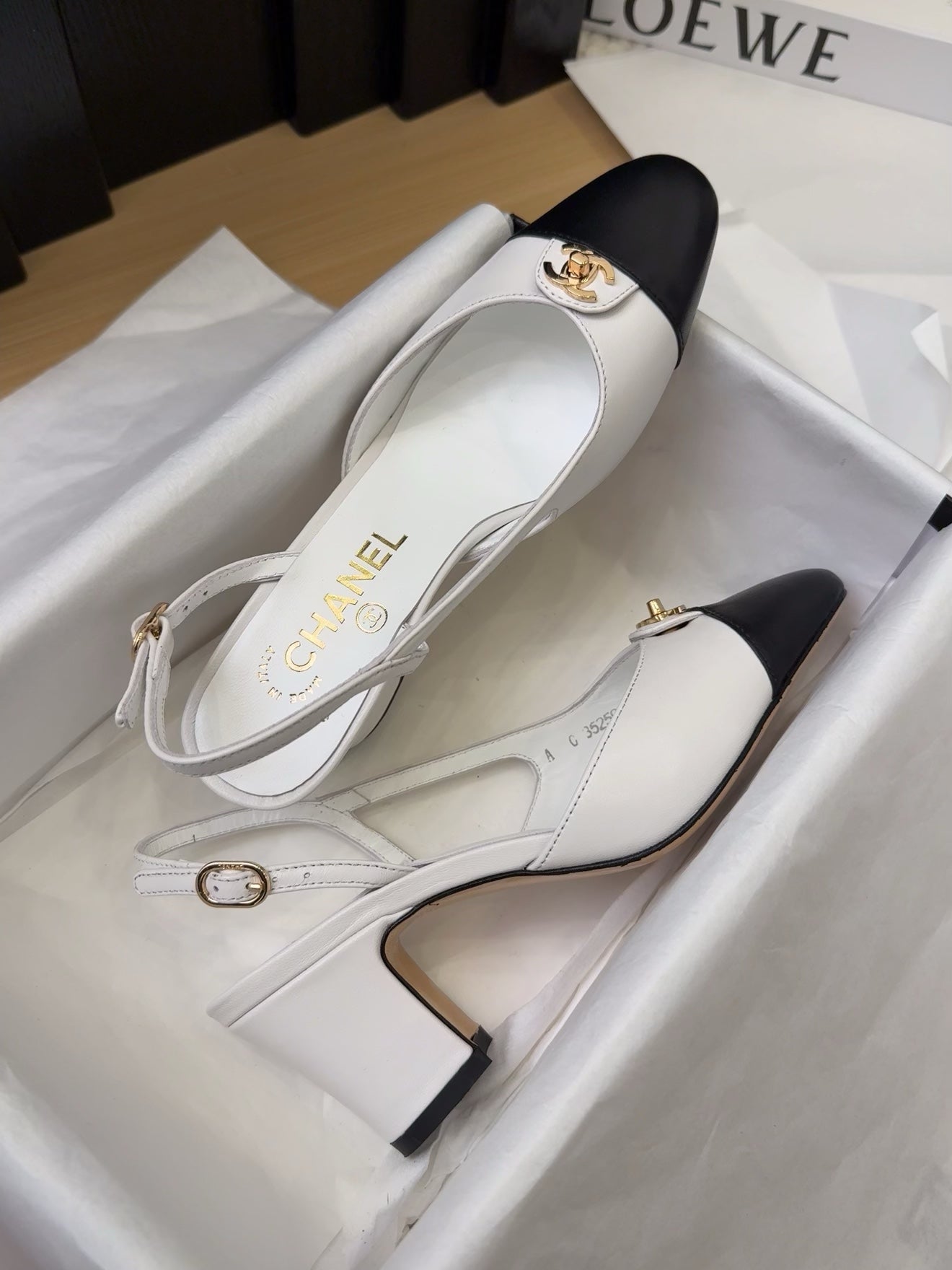 Chanel Timeless PVC Logo Slides