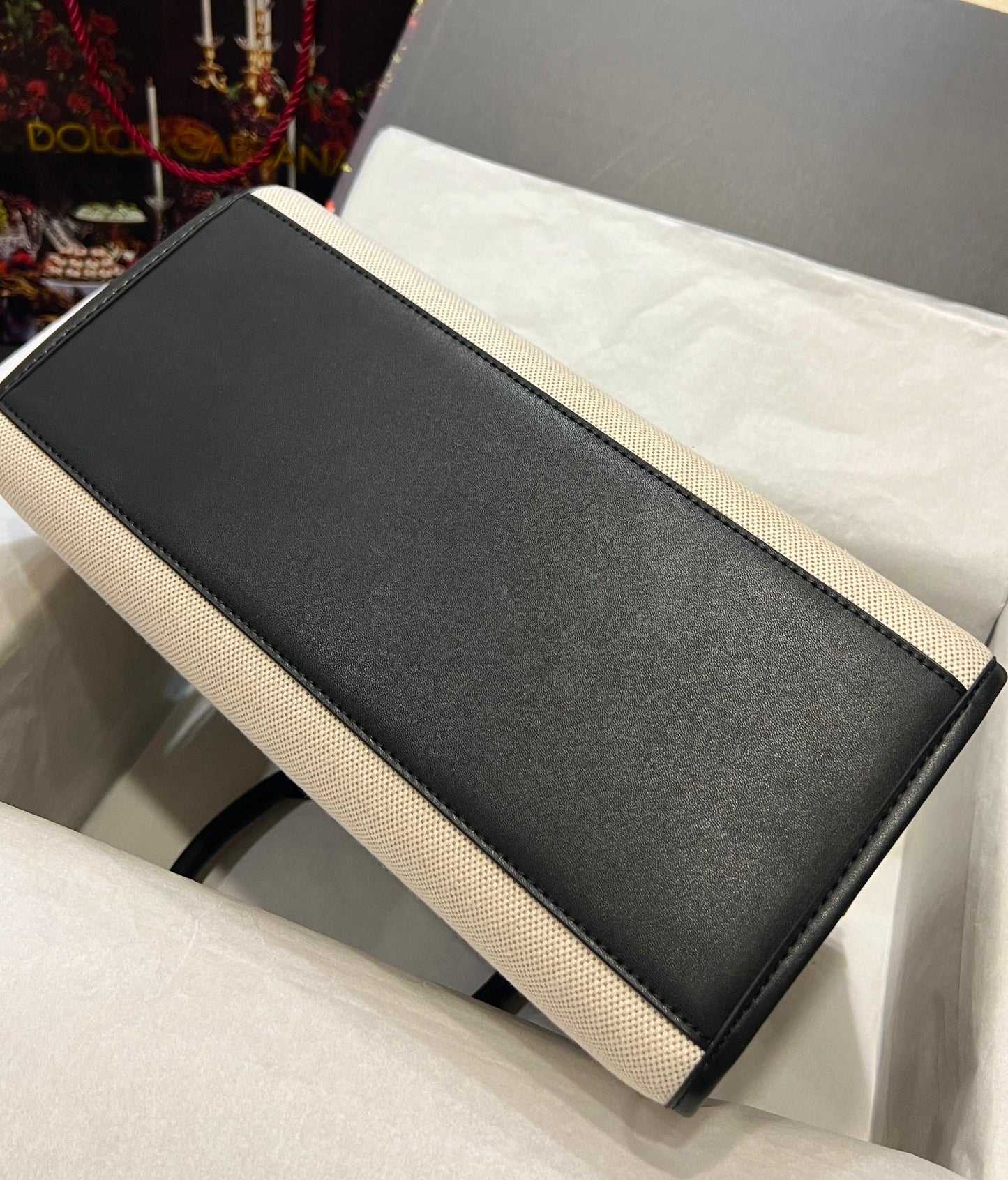 Dolce & Gabbana DG Logo Canvas Shopper Tote Bag