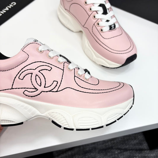 Chanel Brand Tweed Ski Boots with Spikes