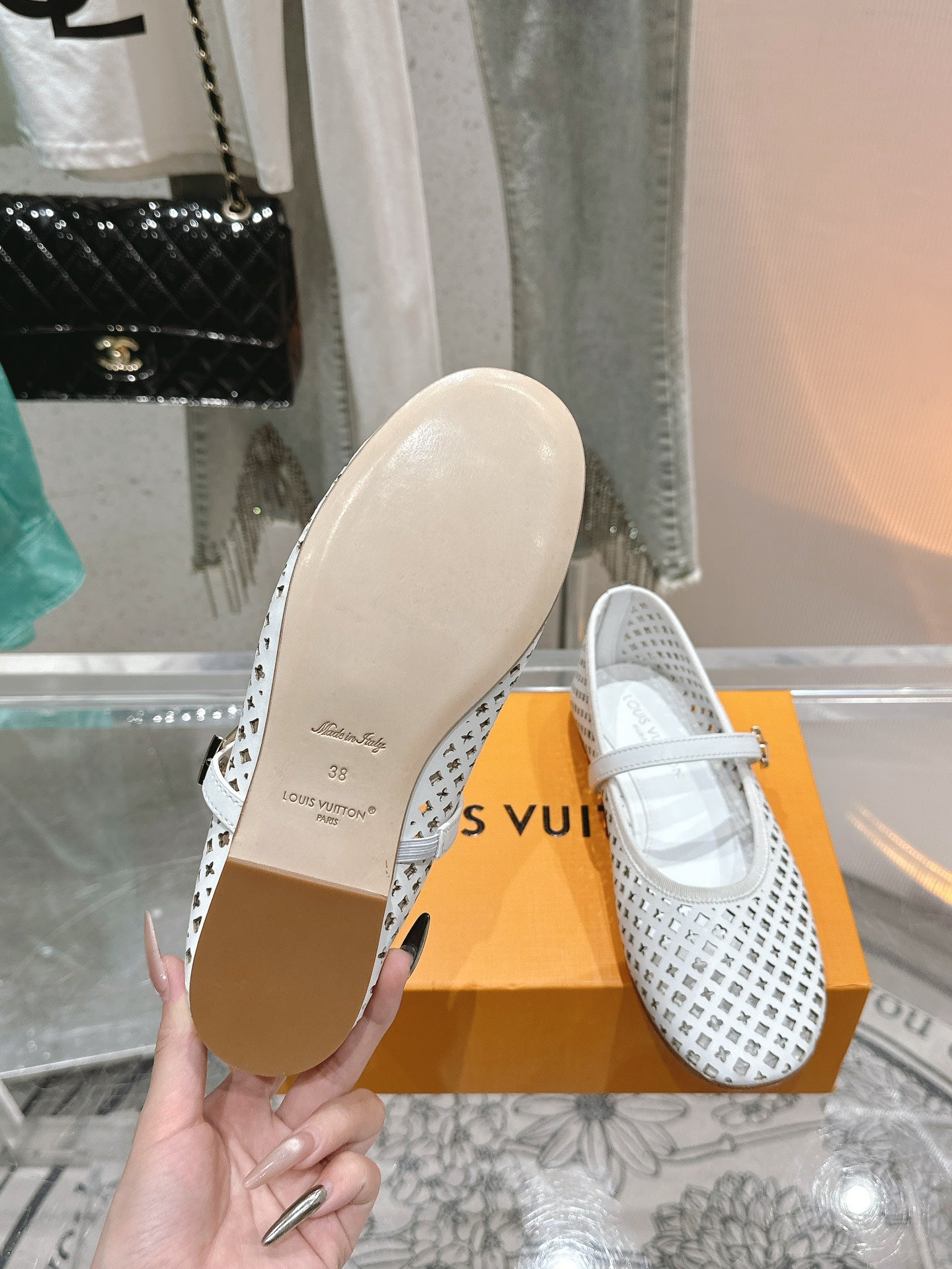 Louis Vuitton Low-Heeled Perforated Flats
