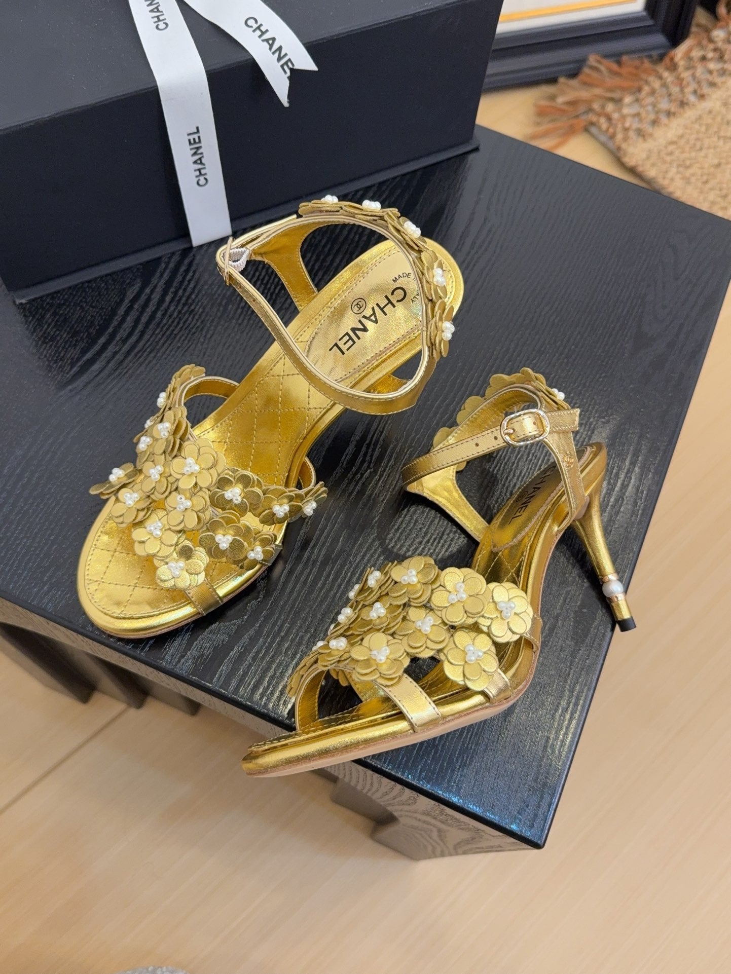 Chanel Chic Signature Heeled Sandals