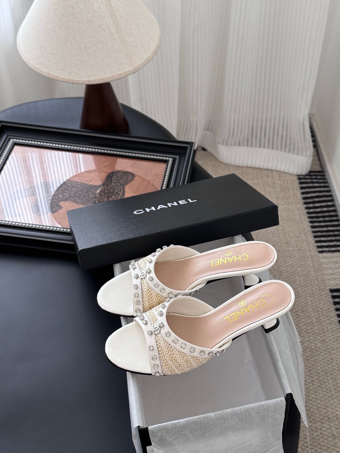 Chanel Timeless Elegance Leather Sandals