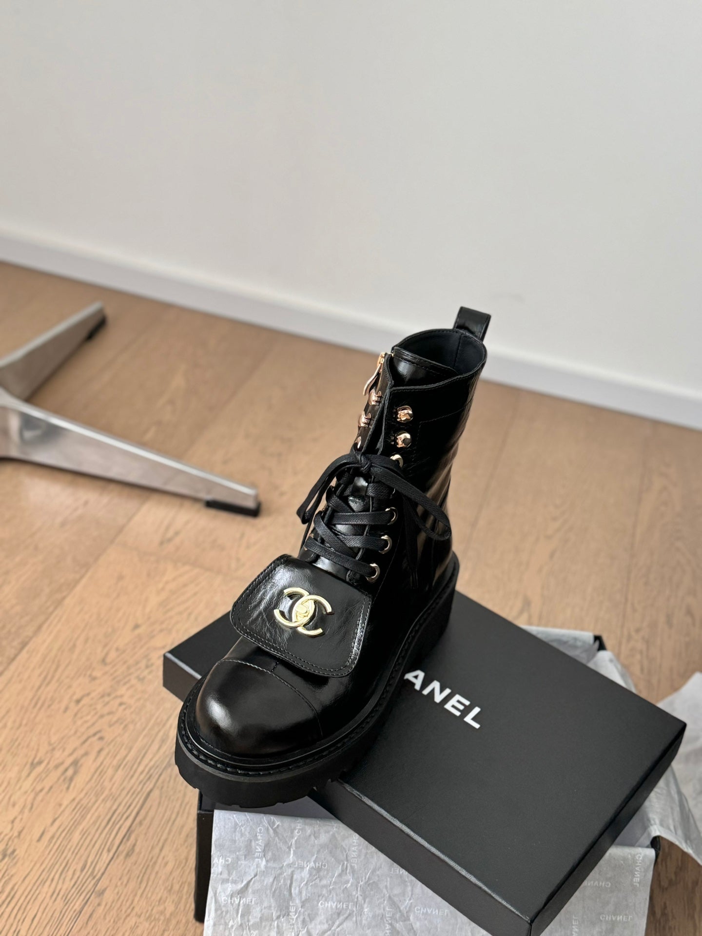 Chanel Tatum Luxe Combat Boots
