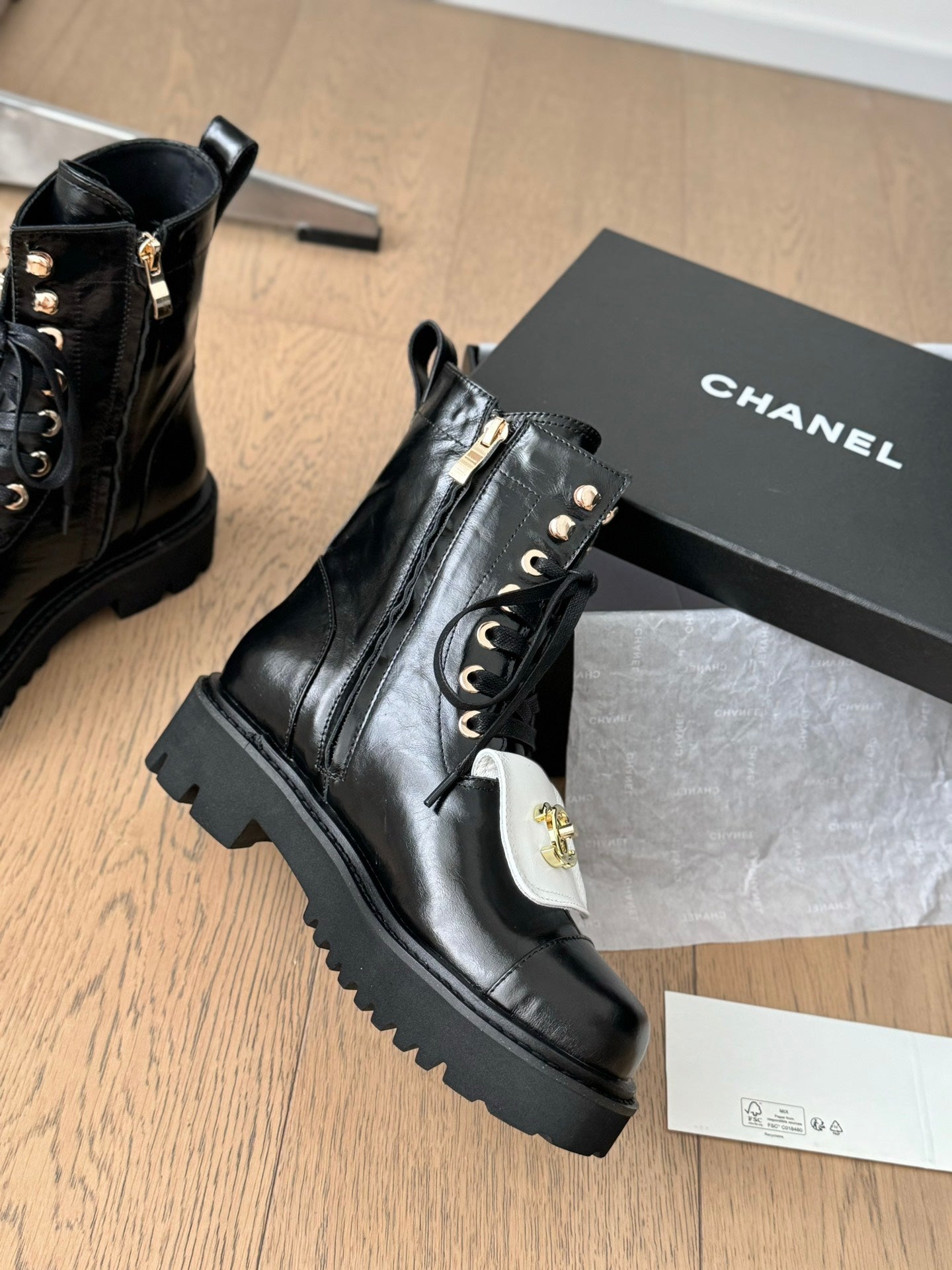 Chanel Tatum Luxe Combat Boots